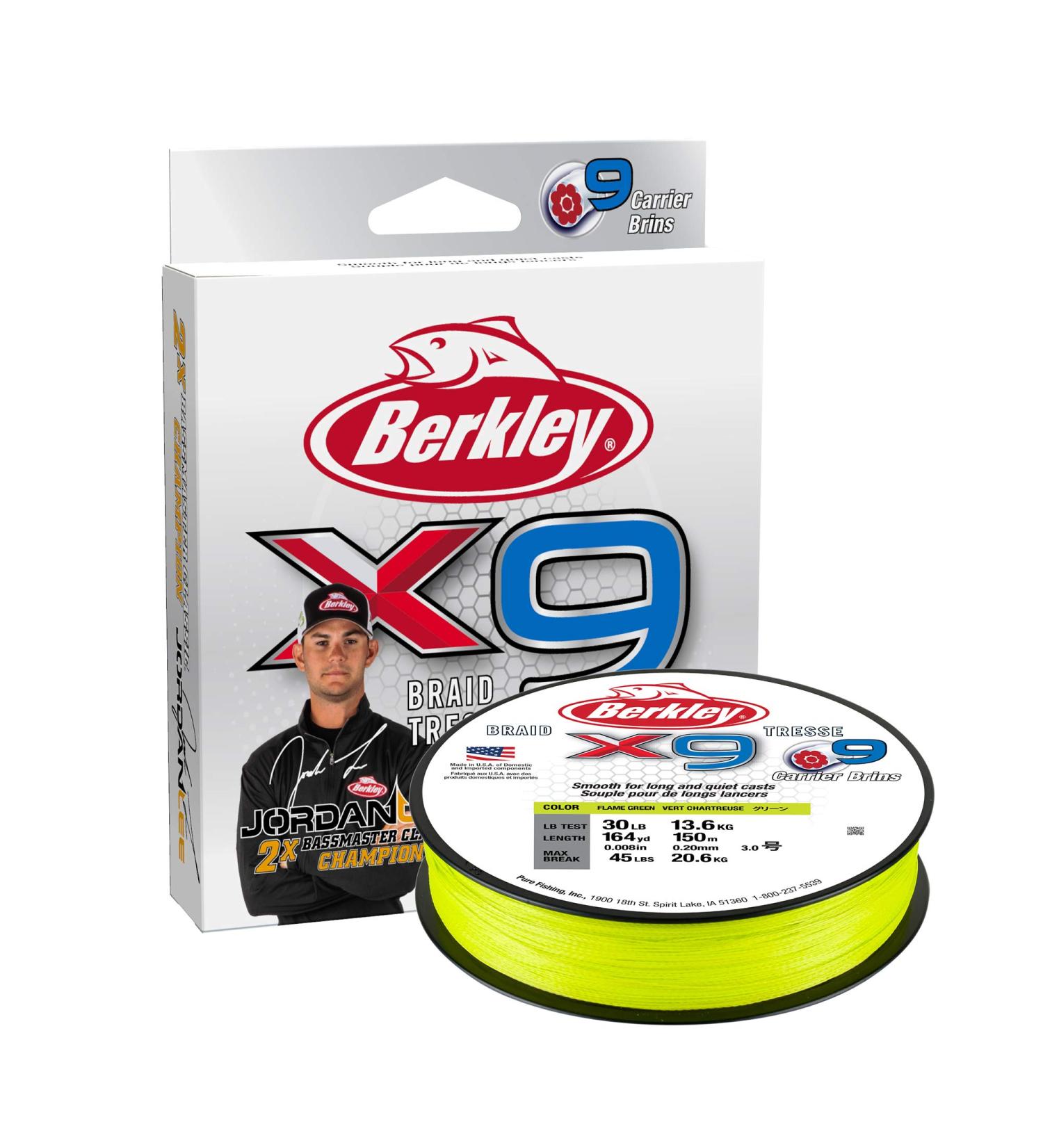 Berkley x9 Braid Fishing Line 164yd 10lb Test - Premium Quality Fishing Line - Buy Online on SooperMarket.com