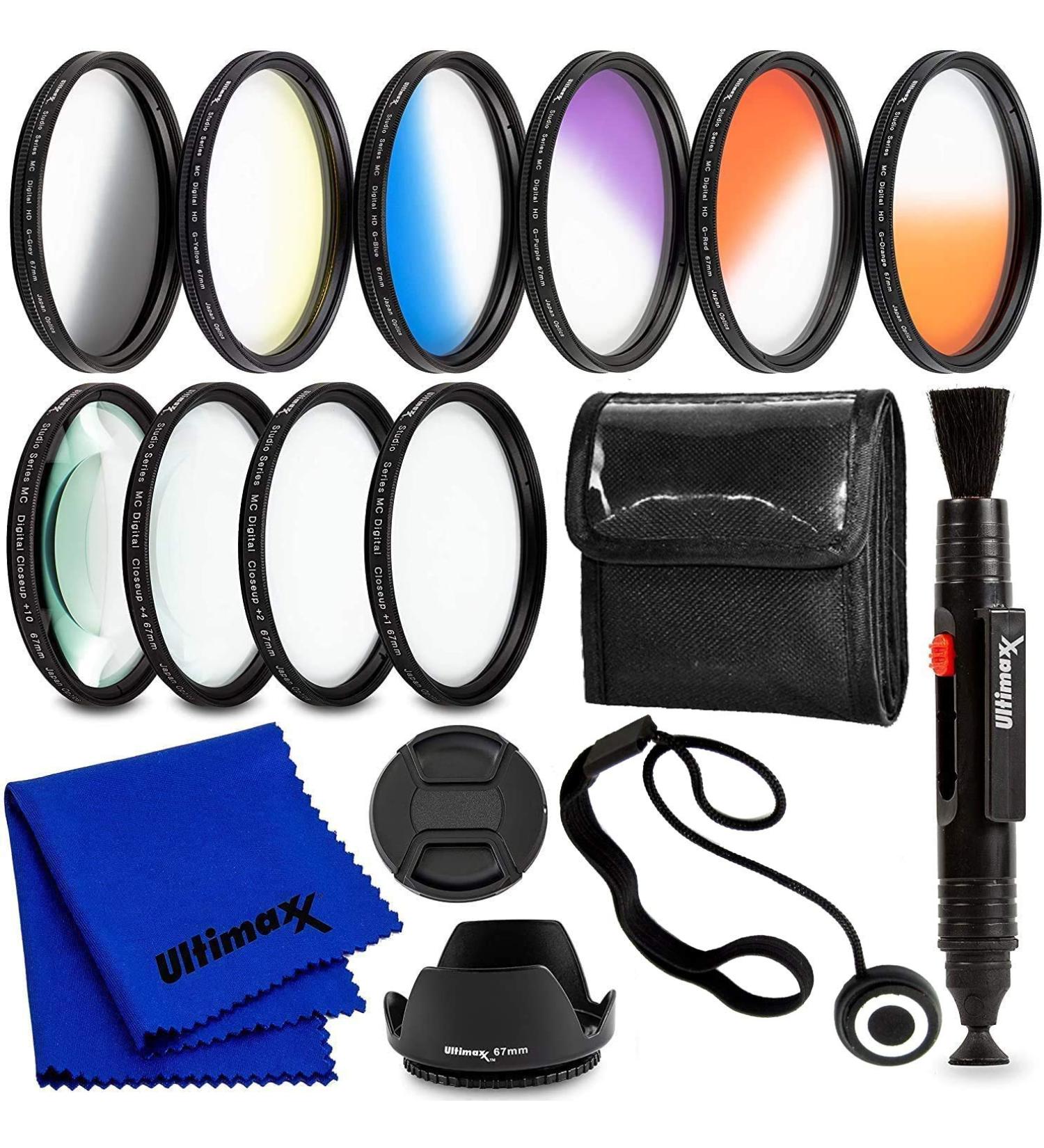 Ultimaxx 58MM Lens Filter Accessory Kit for Canon EOS 90D, 80D, Rebel T7i, T6i & More - Buy Online on SooperMarket.com