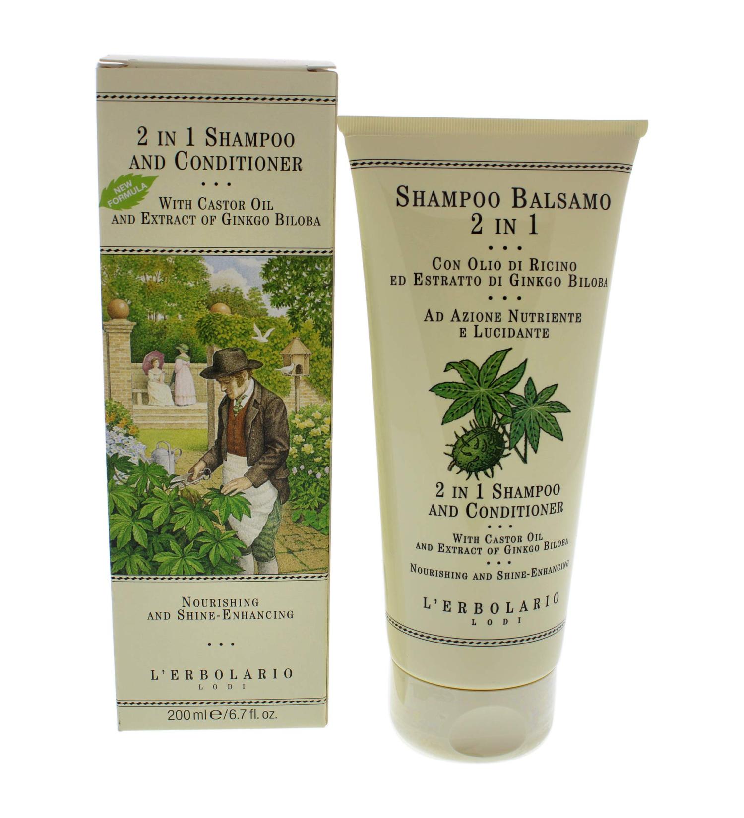 L'Erbolario 2-In-1 Shampoo And Conditioner - Offers A Gentle Cleansing Action - Ensures Conditioning And Nourishing Effect - With Naturally-Derived Ingredients - Suitable For All Hair Types - 6.7 Oz