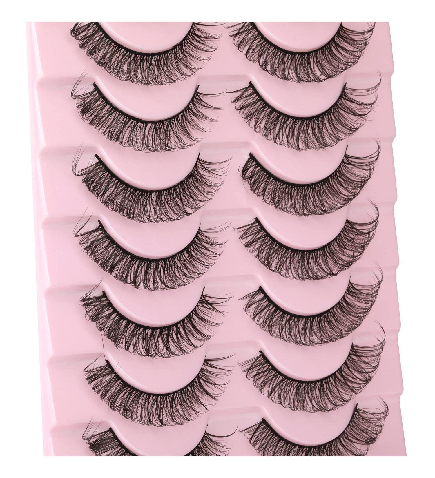 Wiwoseo 3D Russian Strip Lashes - Natural Look, 15MM Wispy & Fluffy, 10 Pairs - Buy Online on SooperMarket.com