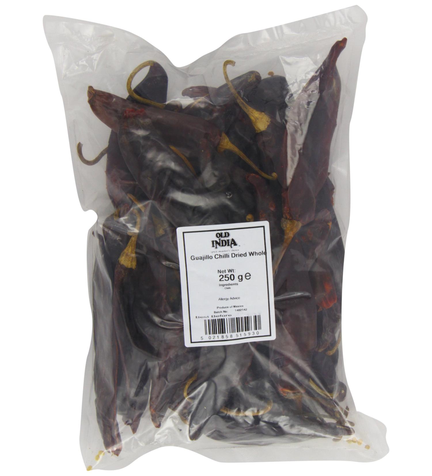 Old India Guajillo Chilli Dried Whole 250 g