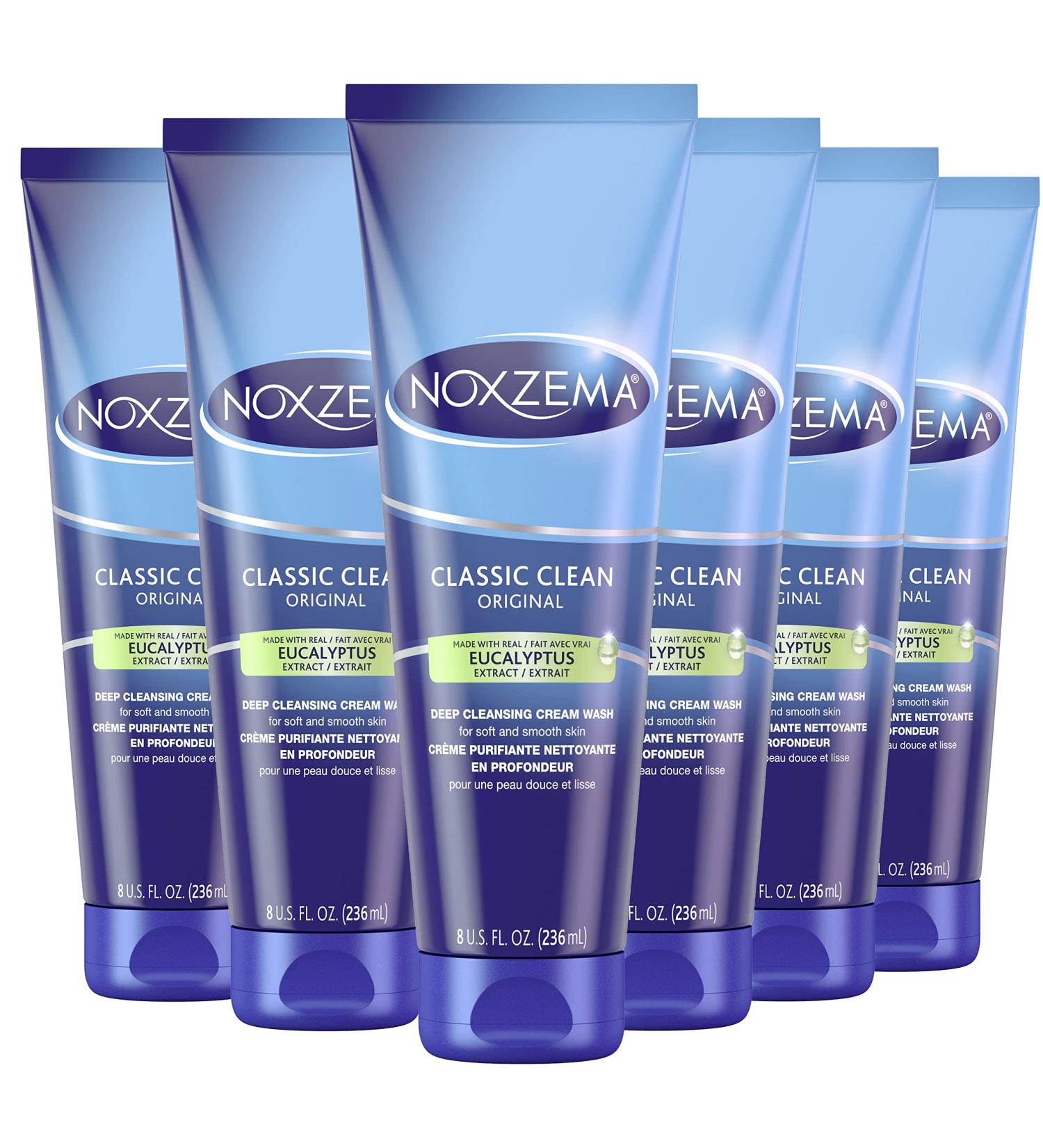Noxzema Deep Cleansing Cream 8oz 6 Count - Original Face Cleanser for Healthy & Soft Skin - Removes Dirt, Makeup, and Oil - Face Wash for Deep Cleansing - Buy Online on SooperMarket.com