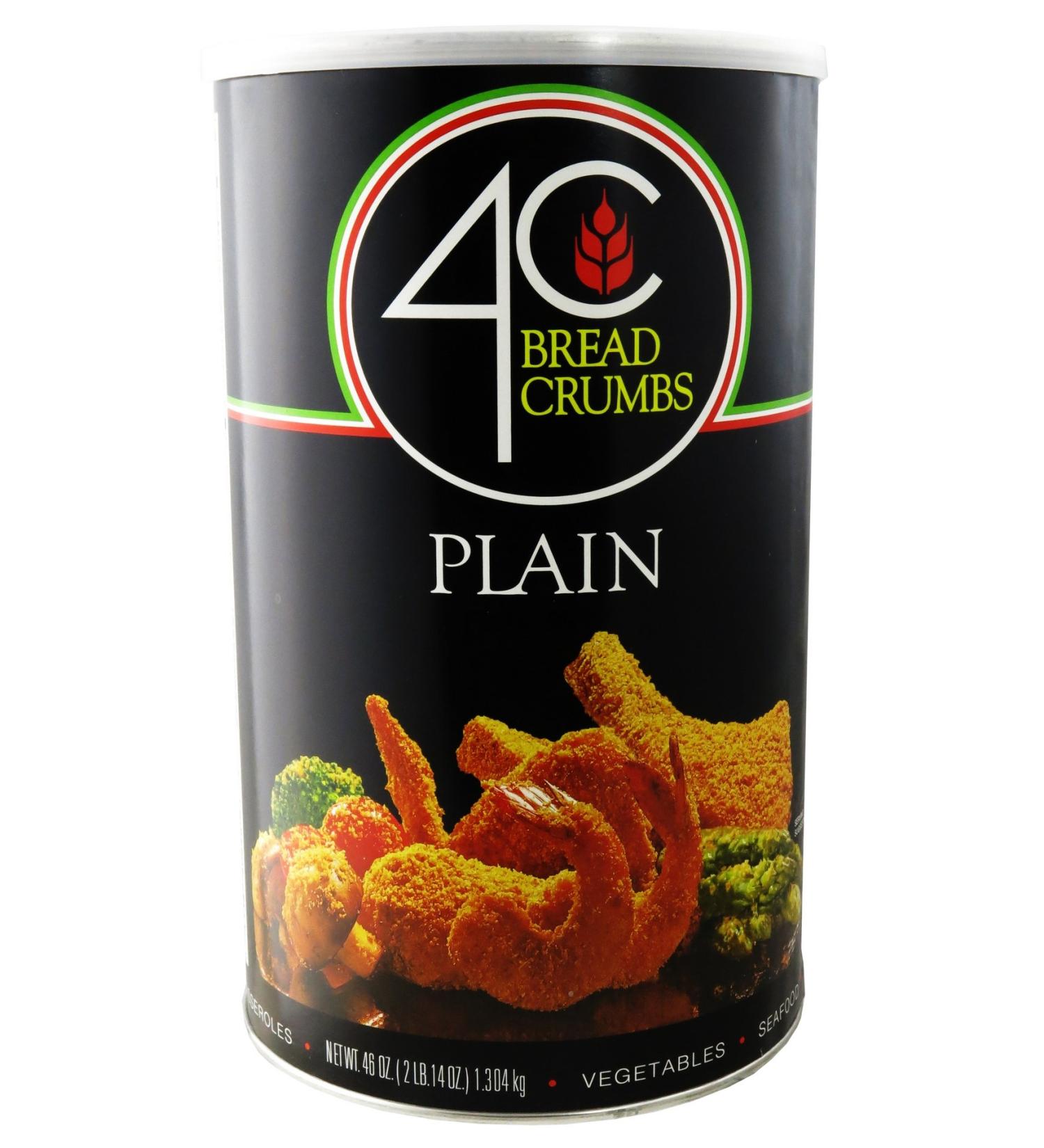 4C Premium Bread Crumbs, Plain, Regular & Gluten Free, Flavorful Crispy Crunchy, Value Pack (Plain, 46 Ounce (Pack of 1)) Plain 46 Ounce (Pack of 1)