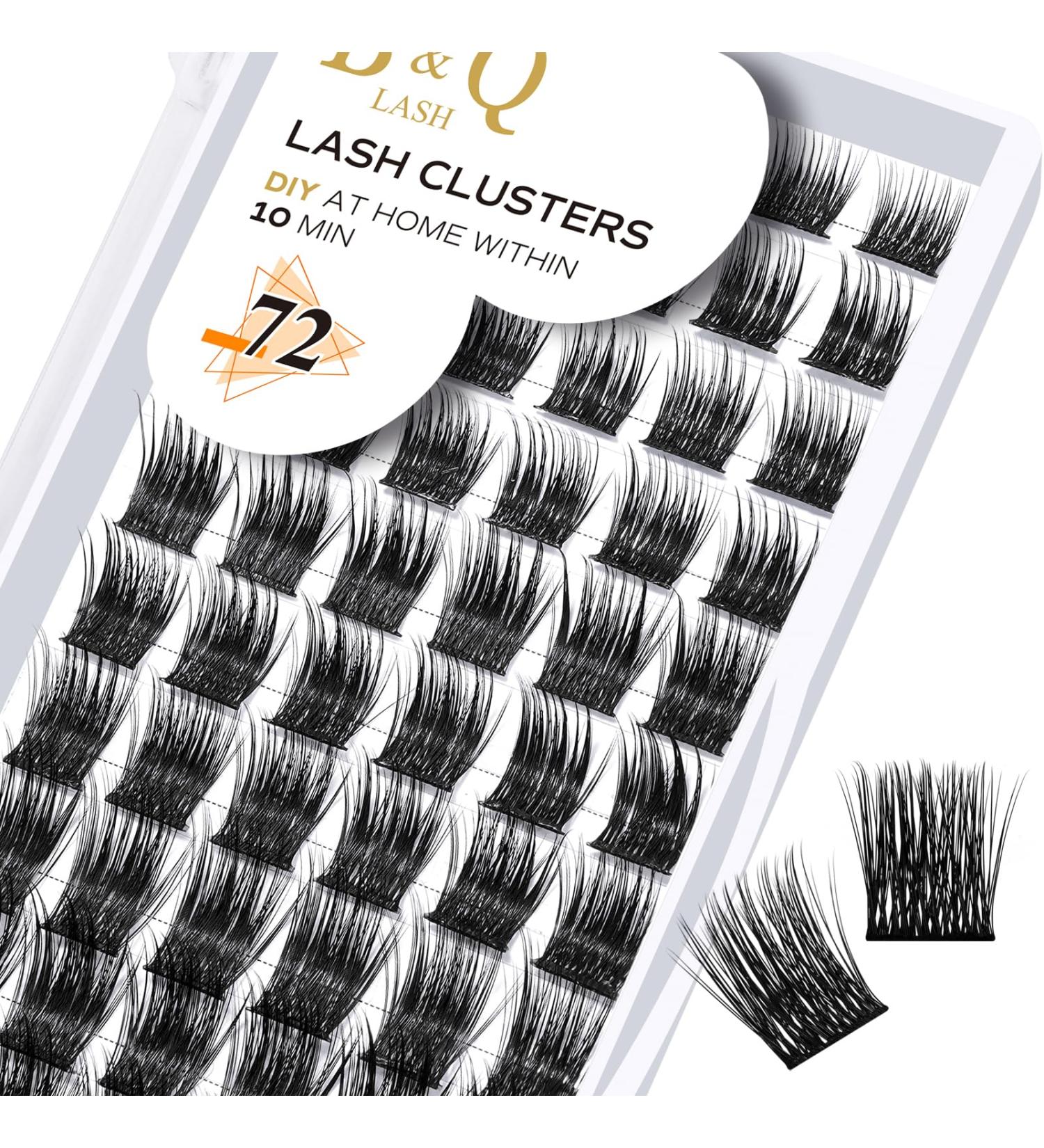 16mm D Curl Cluster Lashes 72 Clusters - DIY Soft Fluffy Eyelash Extensions - B&Q Natural Individual Cluster Lashes - D-16mm B21 - Buy Online on SooperMarket.com