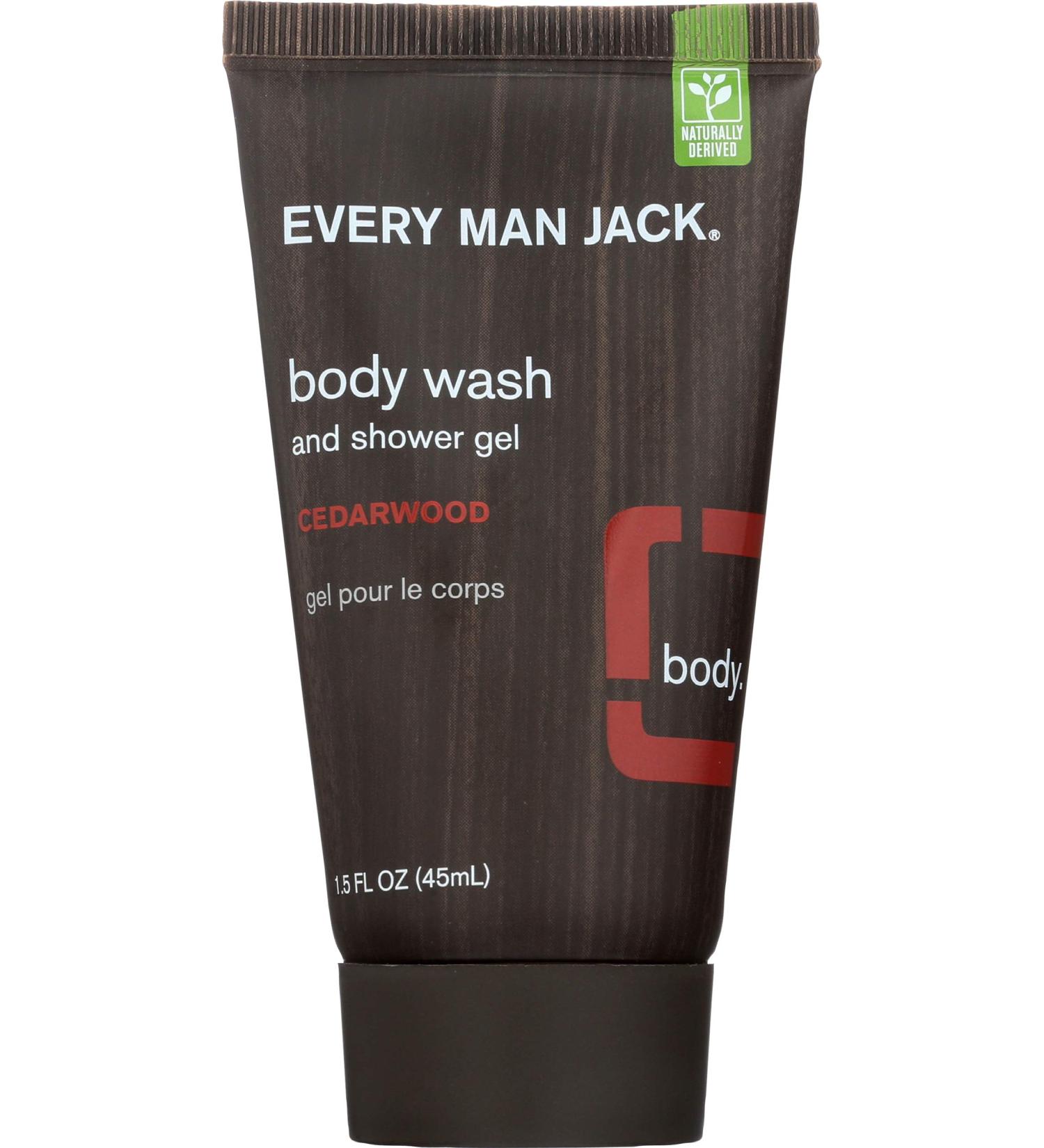 Every Man Jack Cedarwood Body Wash - Travel Size 1.5 Oz | Natural & Refreshing - Buy Online on SooperMarket.com