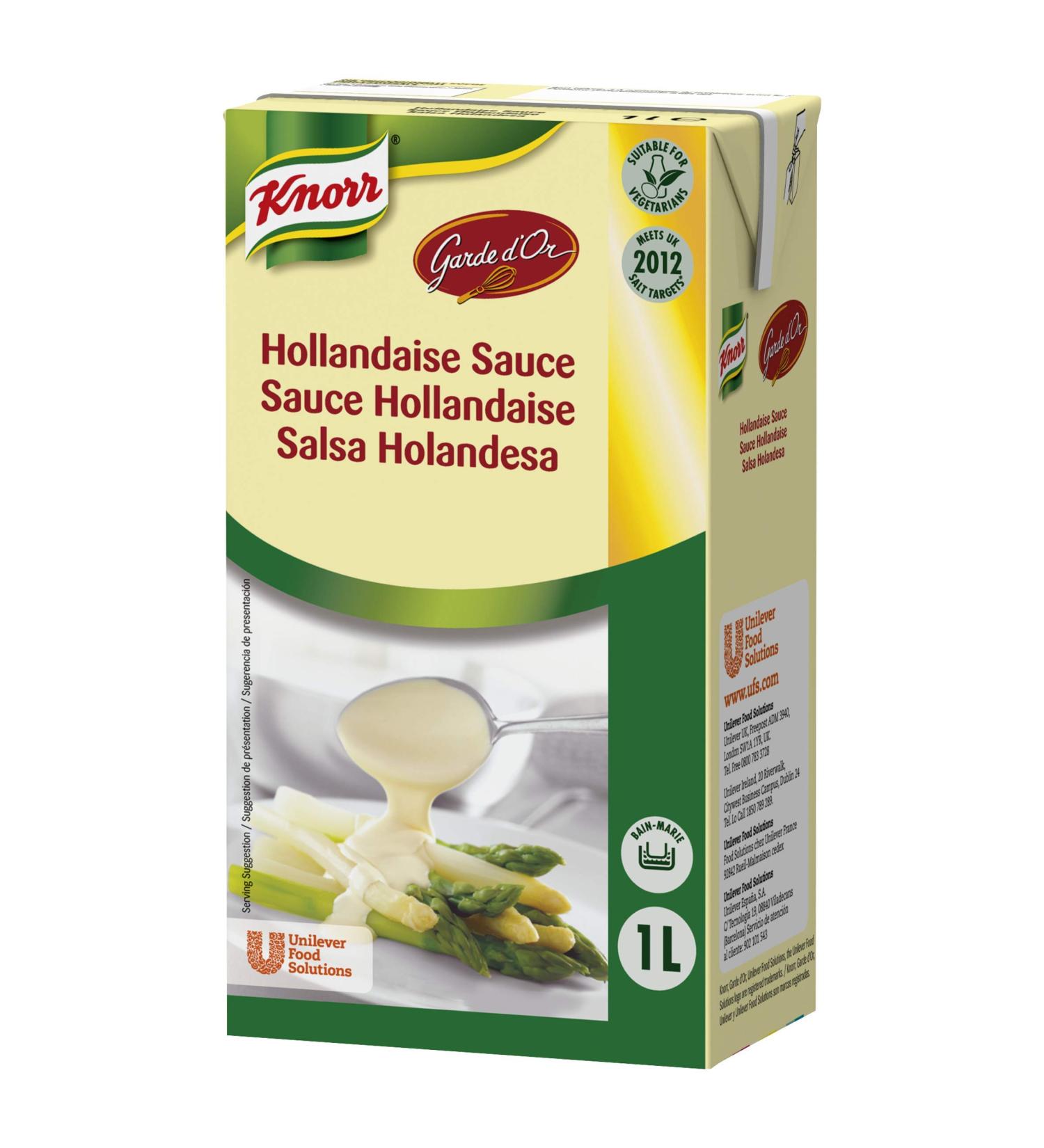 Knorr Garde d'Or Hollandaise Sauce 1L - Authentic Hollandaise Sauce 1 l (1 Pack) - Buy Online on SooperMarket.com