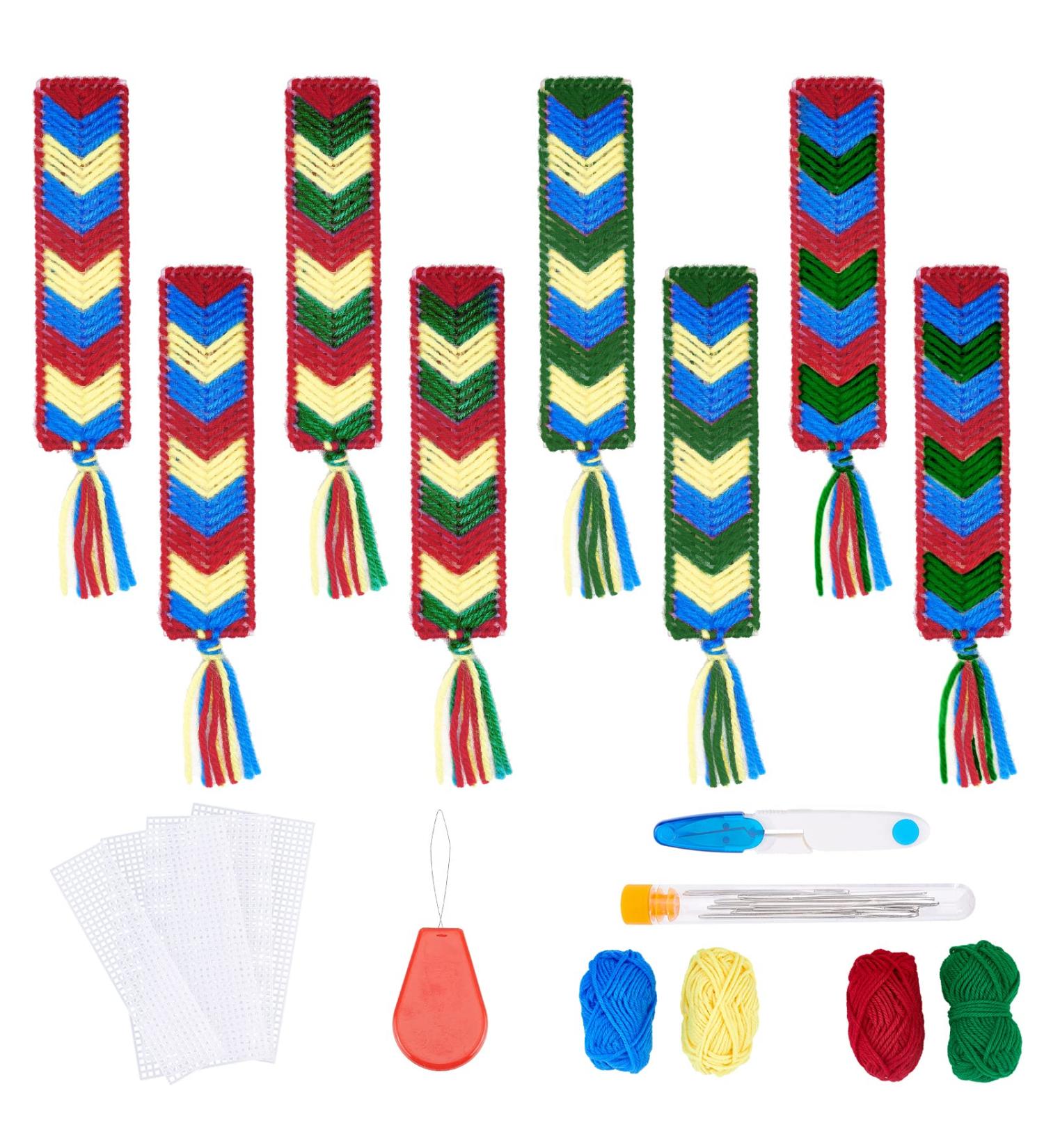 FREEBLOSS Plastic Canvas Bookmark Kit - Set of 8 Sheets for Embroidery and Crafting Projects - Buy Online on SooperMarket.com