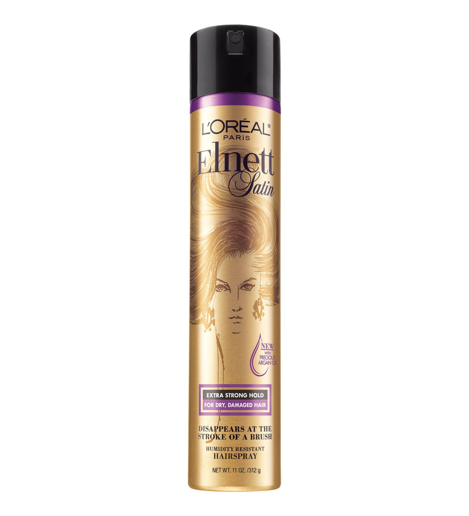 L'Oreal Paris Elnett Satin Precious Oils Hairspray 11 Ounce (1 Count) Argan Oil Unscented 11 Ounce (Pack of 1) - Buy Online on SooperMarket.com