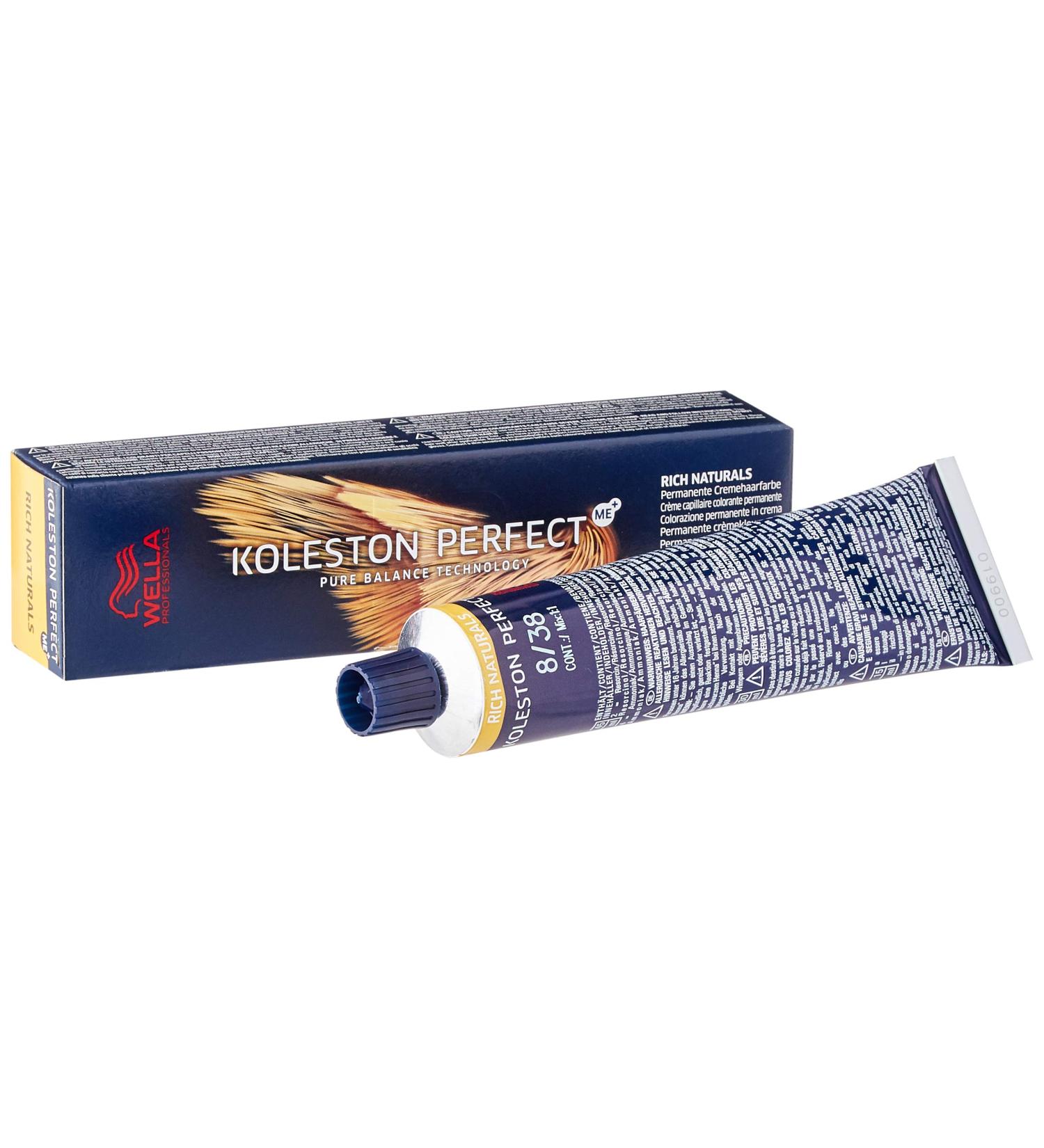 Wella Koleston Perfect ME+ 8/38 Light Blonde Gold Pearl - 60 ml (1 Pack) | International Shipping Available - Buy Online on SooperMarket.com