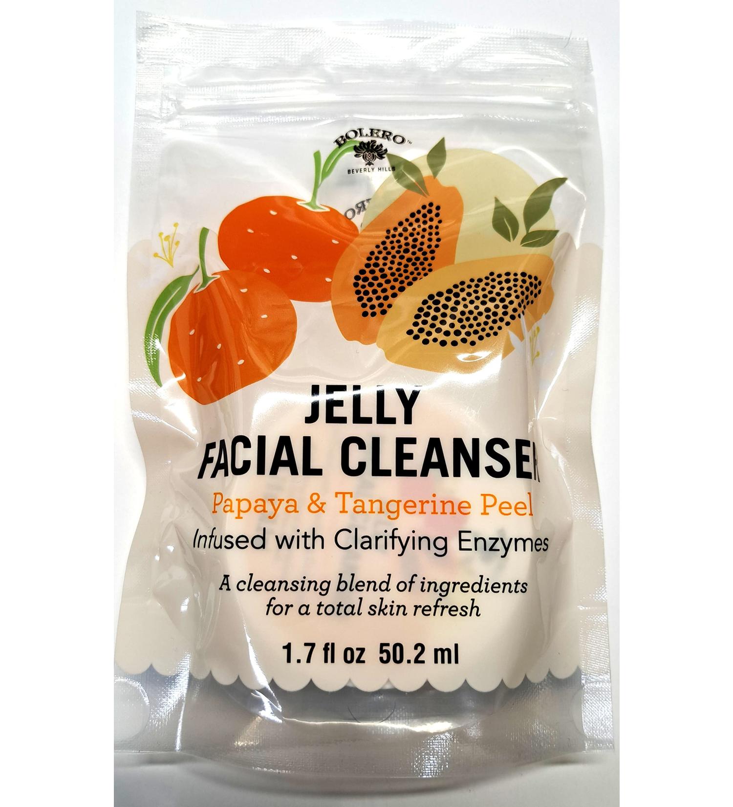 Bolero Jelly Facial Cleanser - Papaya & Tangerine Peel 1.7fl oz 50.2ml