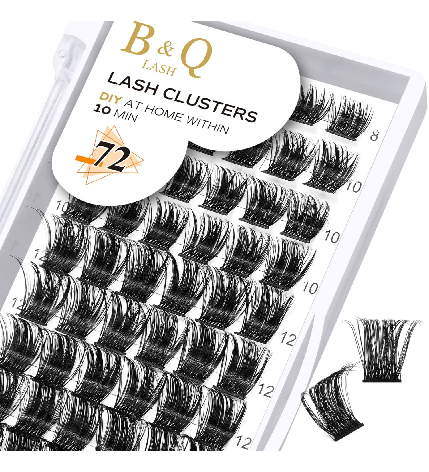 72 B&Q D Curl Cluster Lashes | Individual Natural Eyelash Extensions - UK-FD-B07-D-8-16MIX - Buy Online on SooperMarket.com