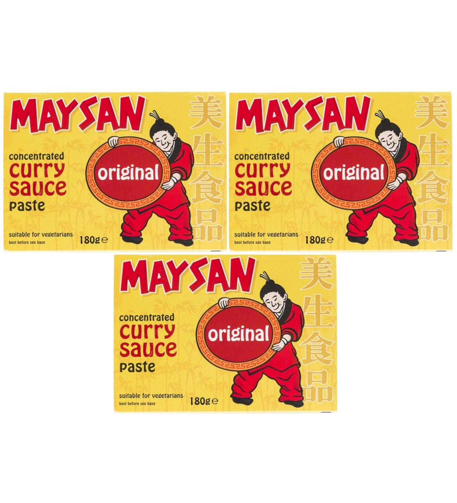 Maysan Original Curry Sauce Paste Concentrated 180g Pack of 3 - Versatile Cooking Essential - Curry Sauce Base