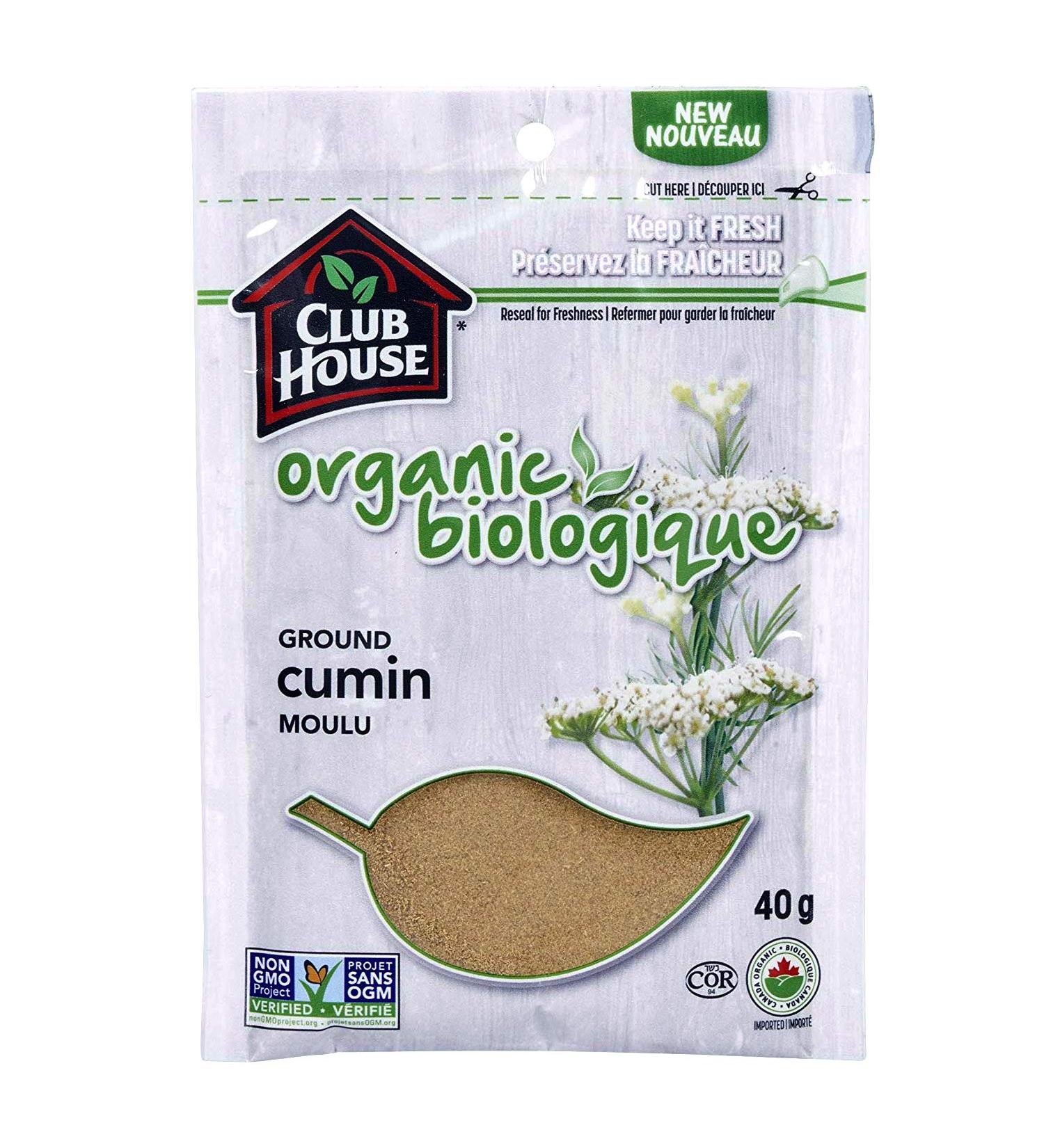 Club House Quality Natural Herbs & Spices Organic Ground Cumin 40g 1.4 Ounce (Pack of 1) - Buy Online on SooperMarket.com