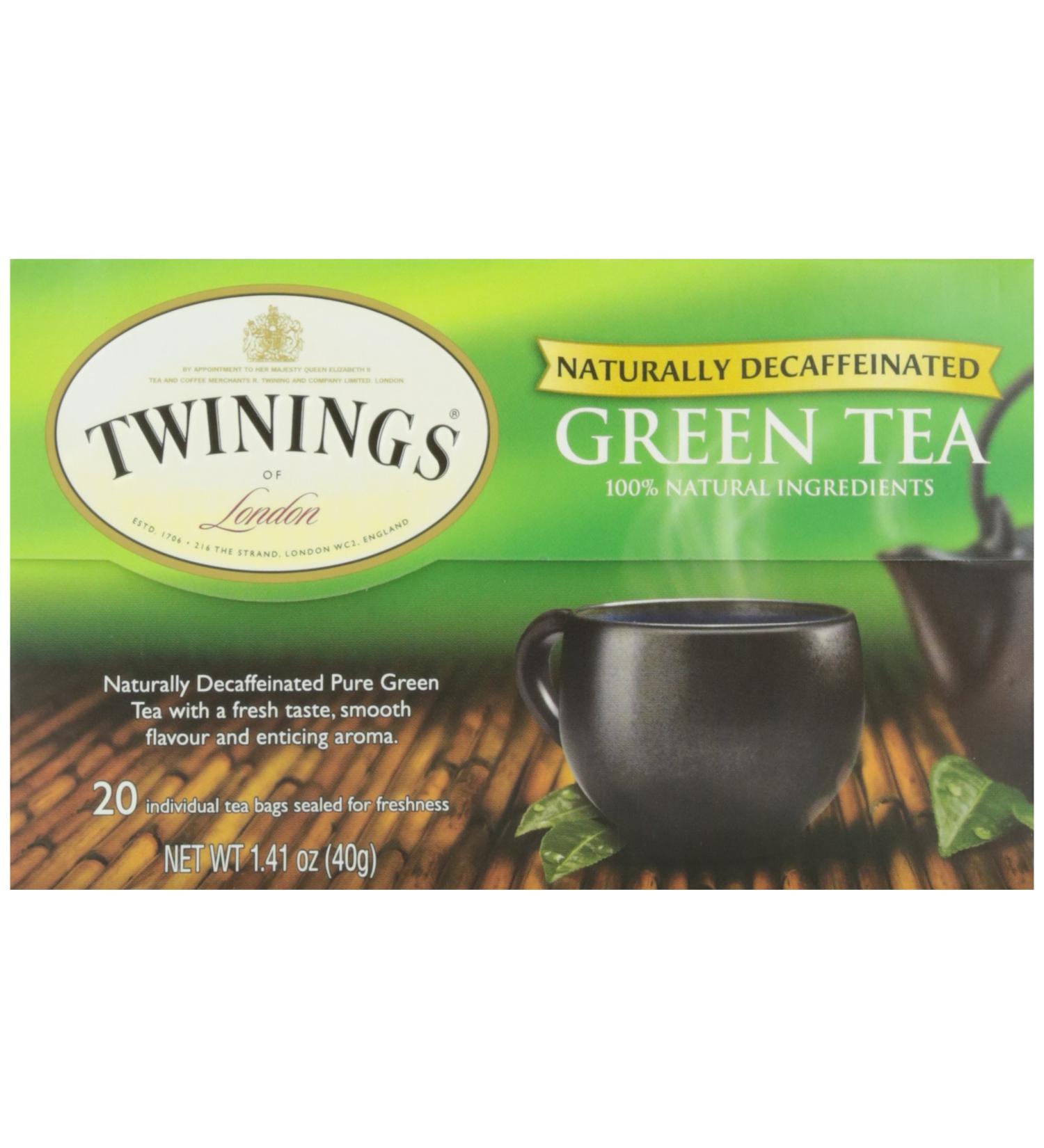 Twinings Decaf Green Tea - 20 Count | Premium Quality Herbal Tea - Buy Online on SooperMarket.com