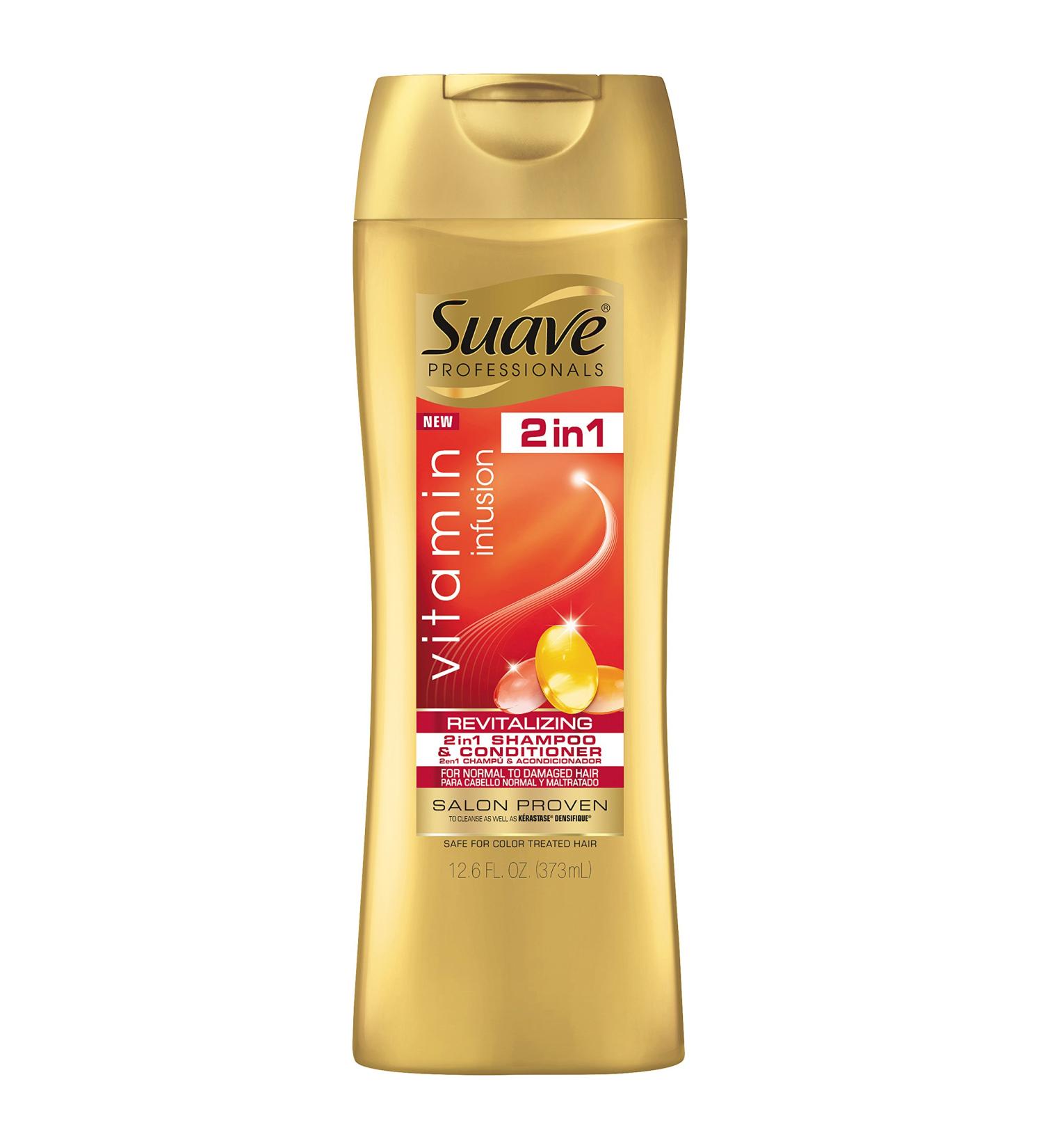 Suave Professionals 2-in-1 Shampoo & Conditioner with Vitamin Infusion - 12.6 oz | Nourishing Hair Care for All Hair Types - Buy Online on SooperMarket.com