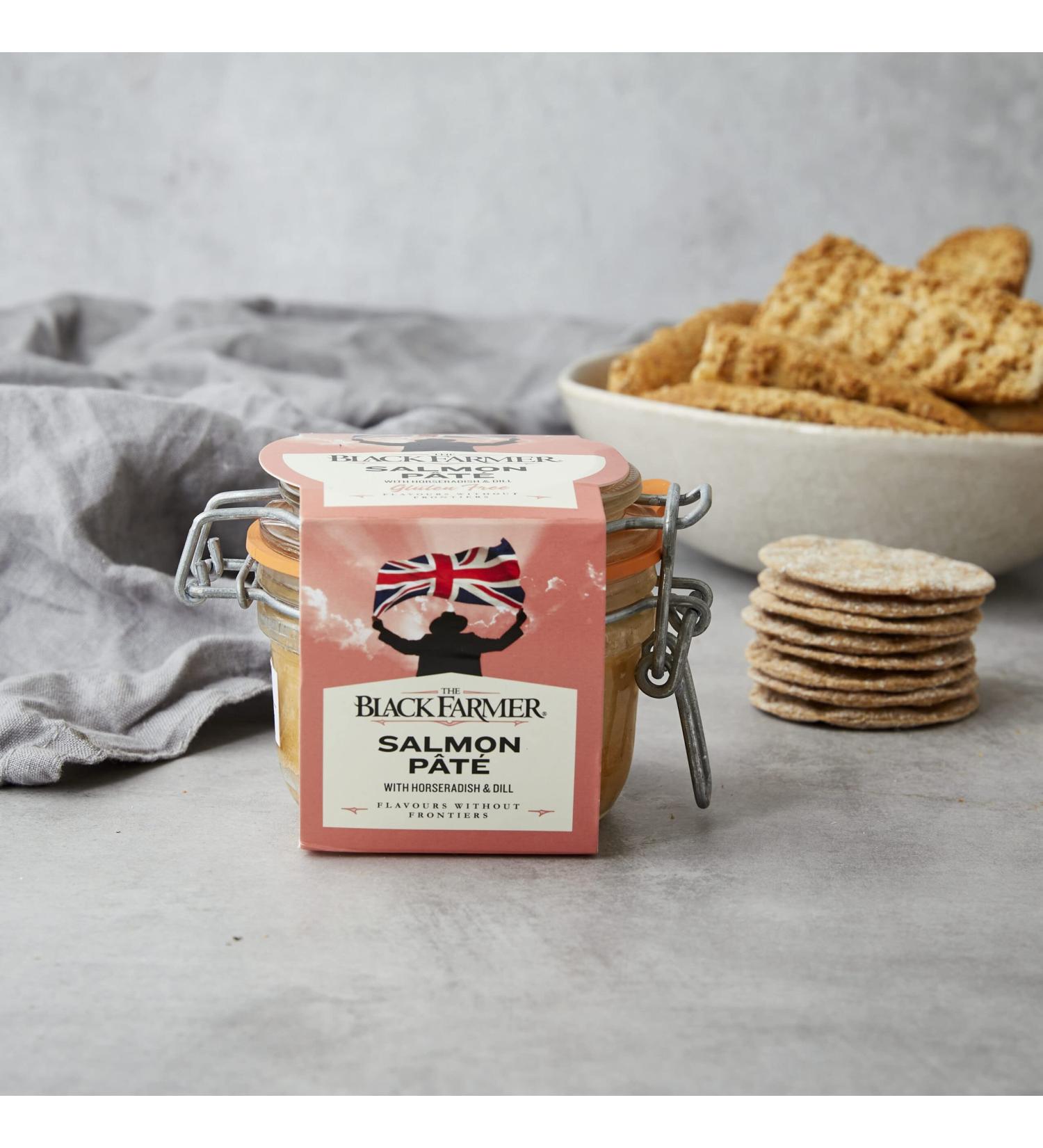 The Black Farmer | Salmon Pate with Horseradish and Dill 110g - Buy Online on SooperMarket.com