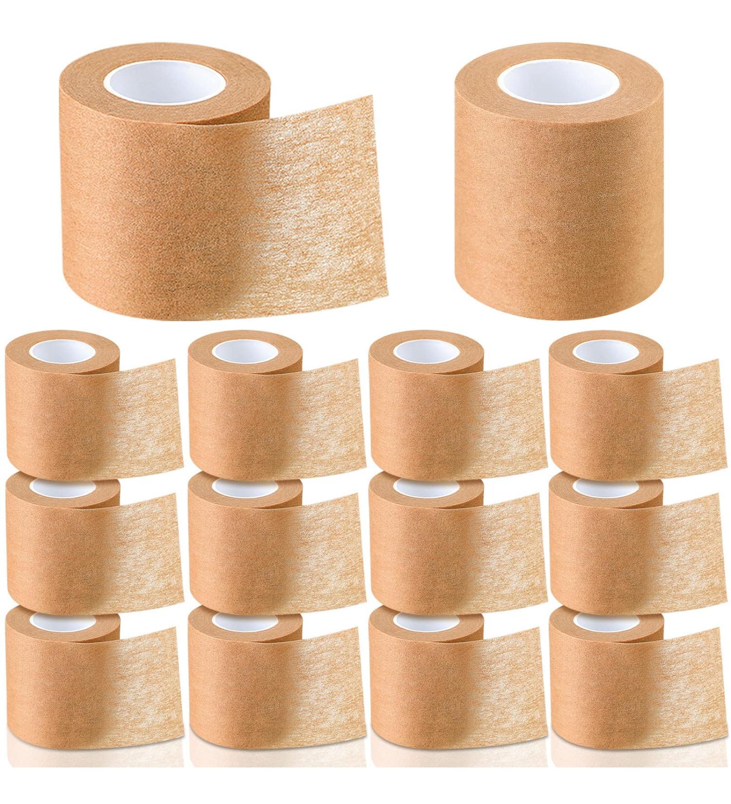 Tondiamo 12 Rolls Micropore Tan Surgical Tape 2 Inch x 10 Yards - Breathable & Adhesive Medical Tape for Skin, Face, Nose - Non Woven Paper - Household Supplies - Buy Online on SooperMarket.com