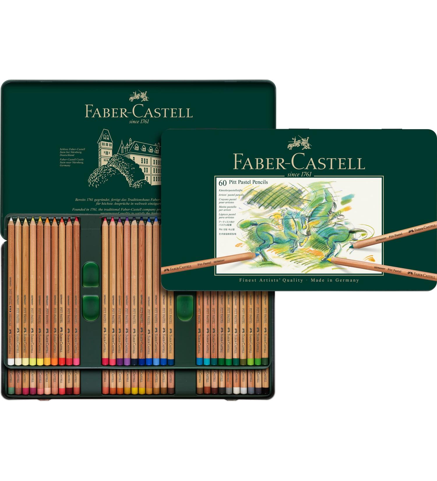Faber-Castell Pitt Pastel Colouring Pencil Set - 60 Count - Assorted Colors - Buy Online on SooperMarket.com
