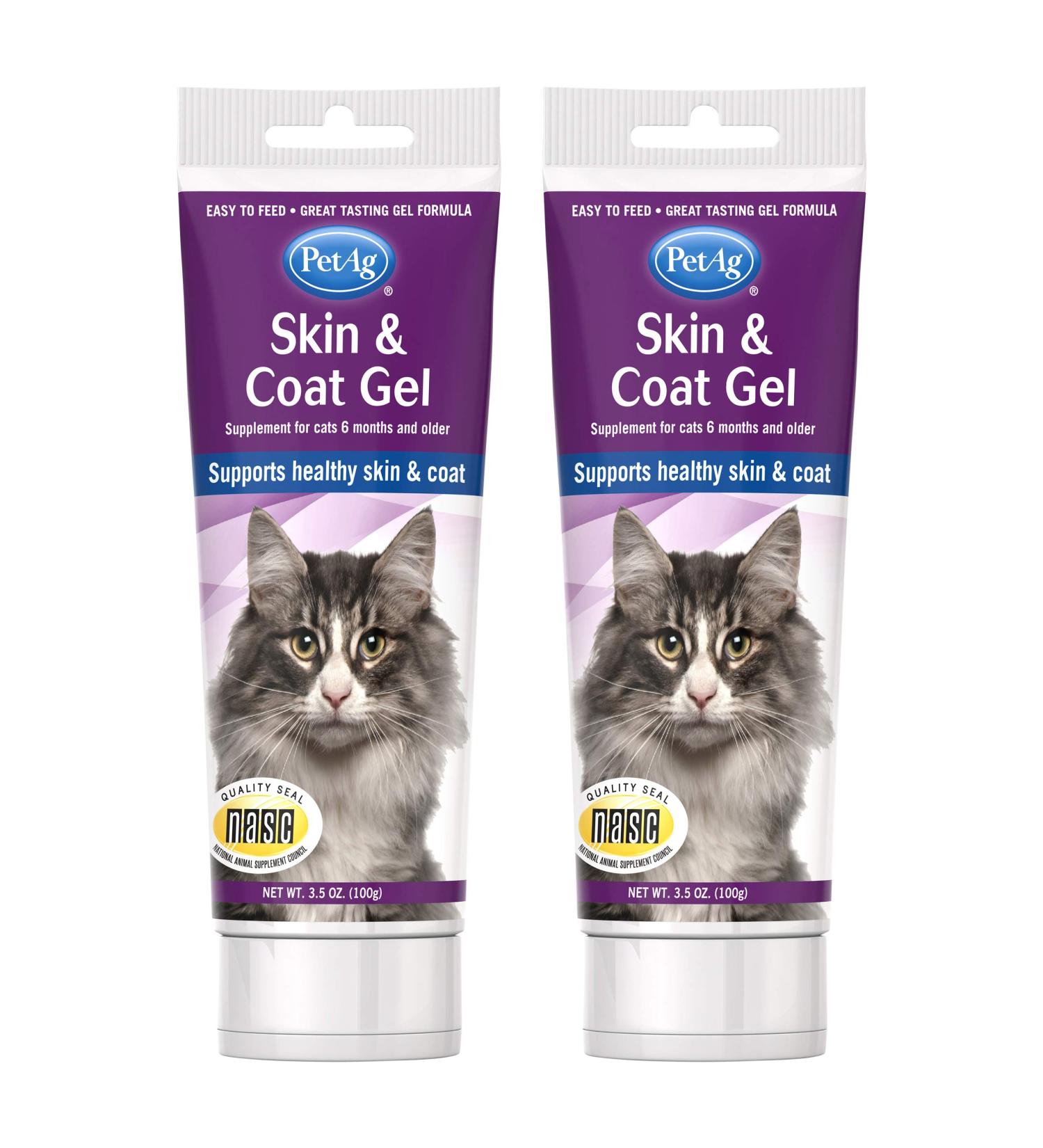 PetAg Skin and Coat Gel Supplement - Fatty Acids, Zinc, Vitamins A & E - 3.5 oz - 2 Pack - Buy Online on SooperMarket.com