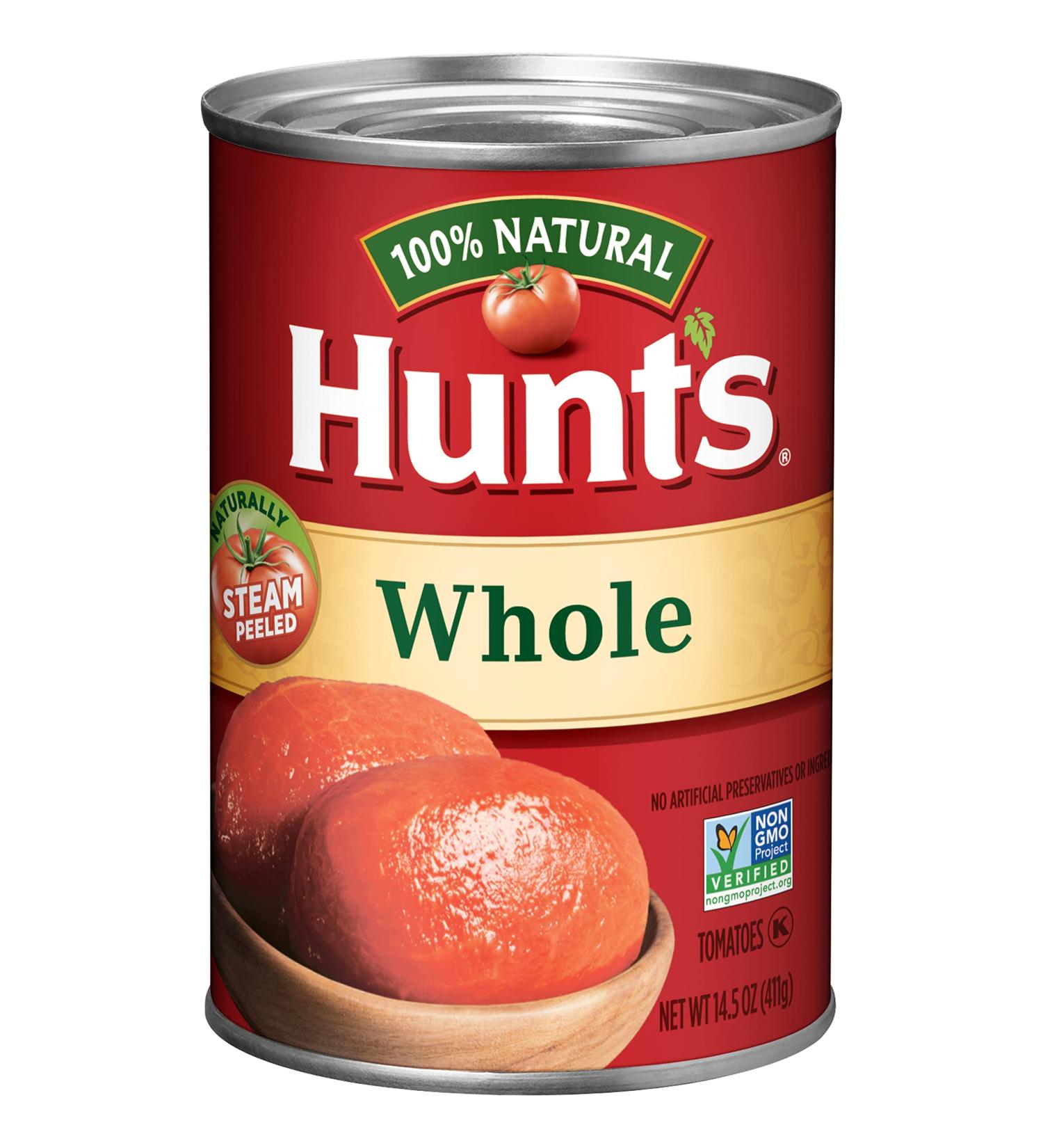 Hunt's Whole Peeled Plum Tomatoes 14.5 oz - 12 Pack | Premium Quality Tomatoes - Buy Online on SooperMarket.com