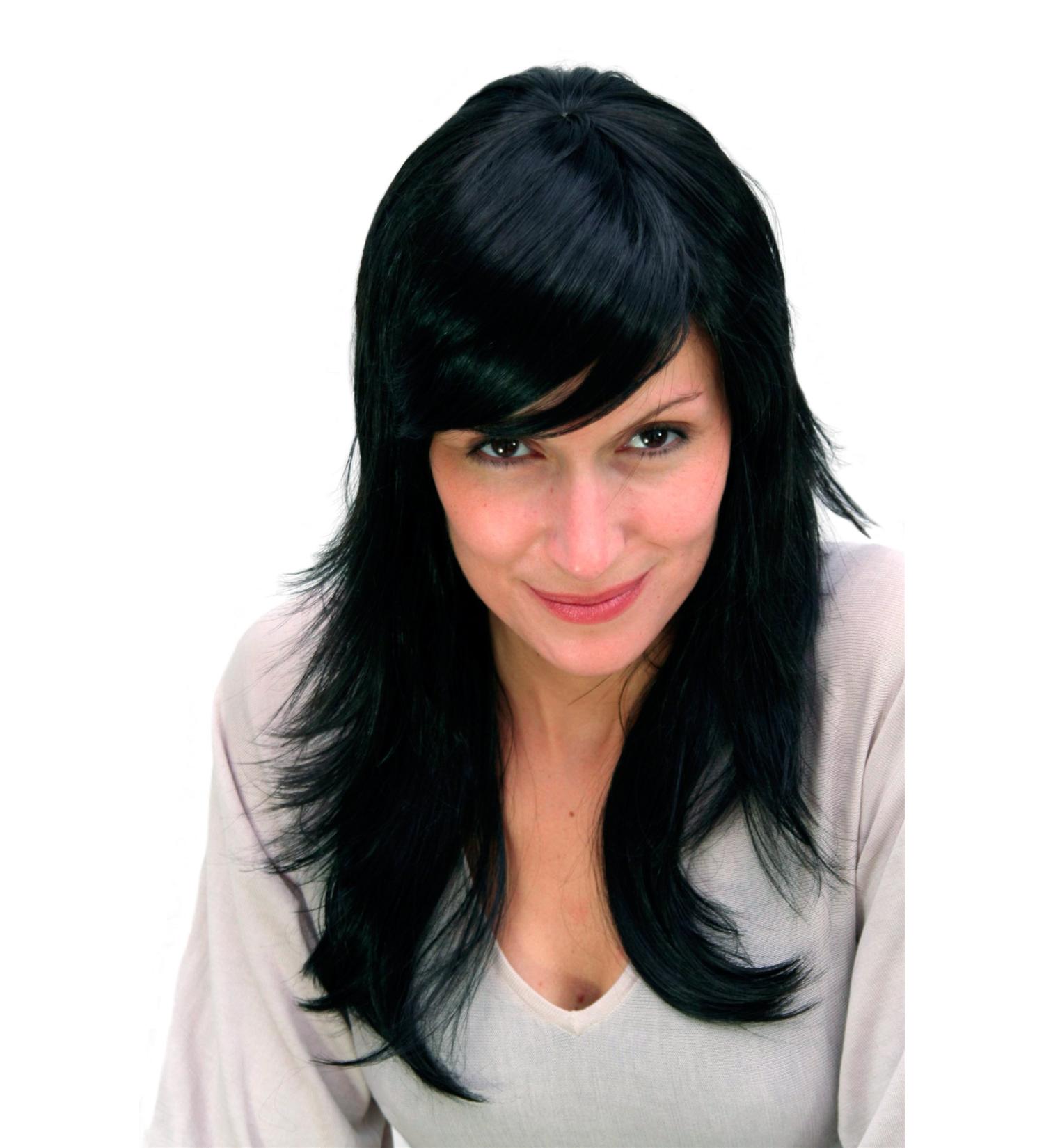 Buy WIG ME UP 9265-1B Long Black Wig with Layered Hair & Bangs - Stylish & Versatile International Shipping Available - Buy Online on SooperMarket.com