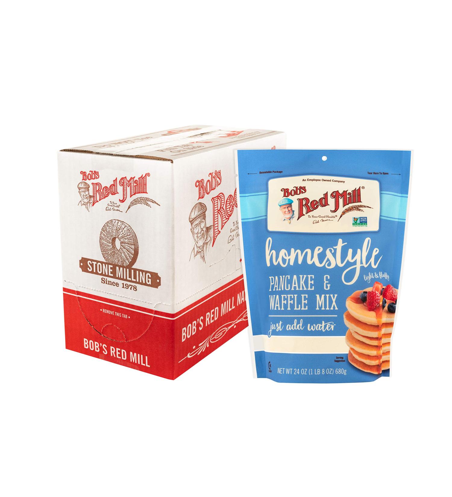 Bob's Red Mill Homestyle Pancake Mix 24oz (Pack of 4) - Whole Wheat Blend - Buy Online on SooperMarket.com