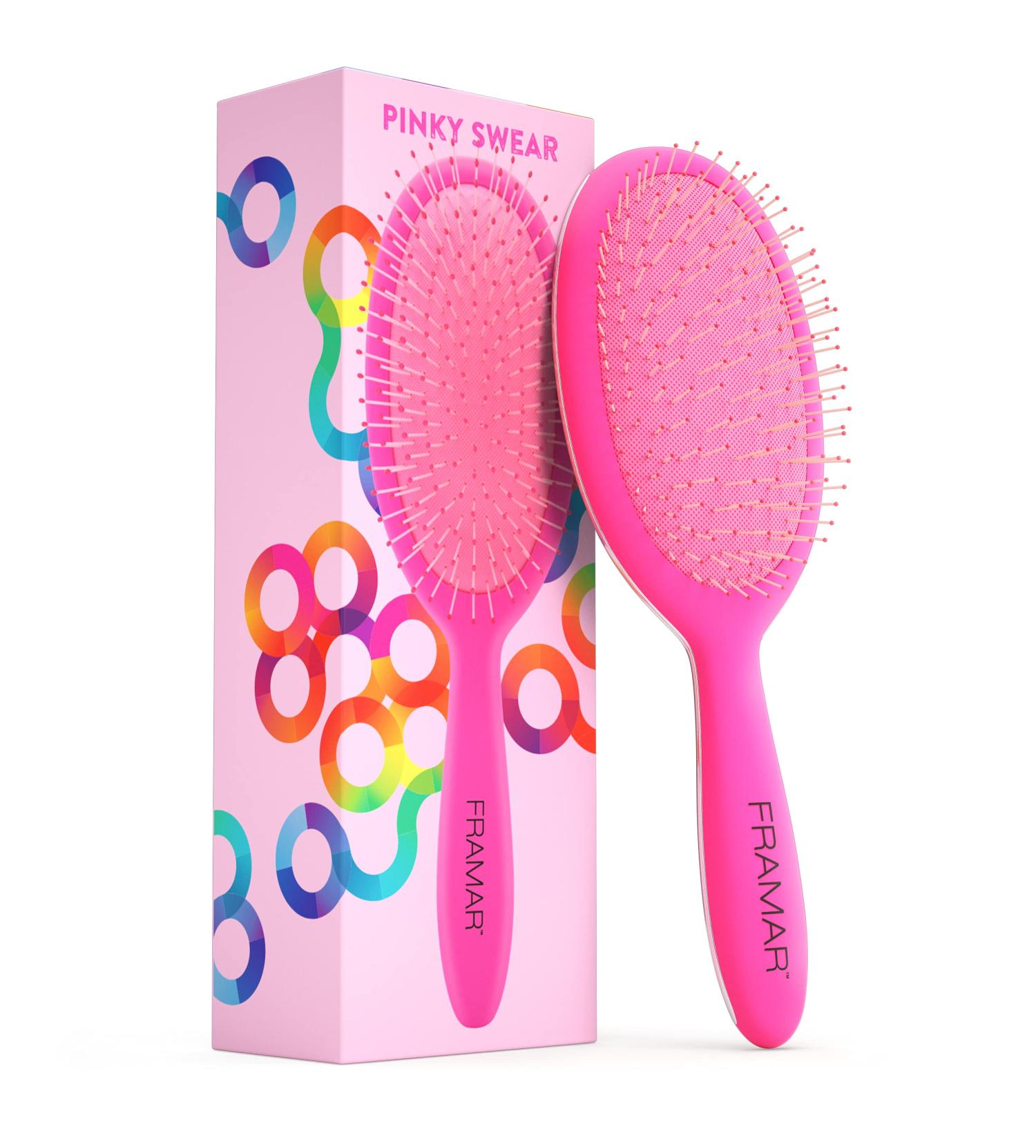 Framar Detangle Hair Brush - Best Wet Hair Detangler for Women & Girls - Curly & Thick Hair - Tangle-Free Pink Brush Set - Buy Online on SooperMarket.com
