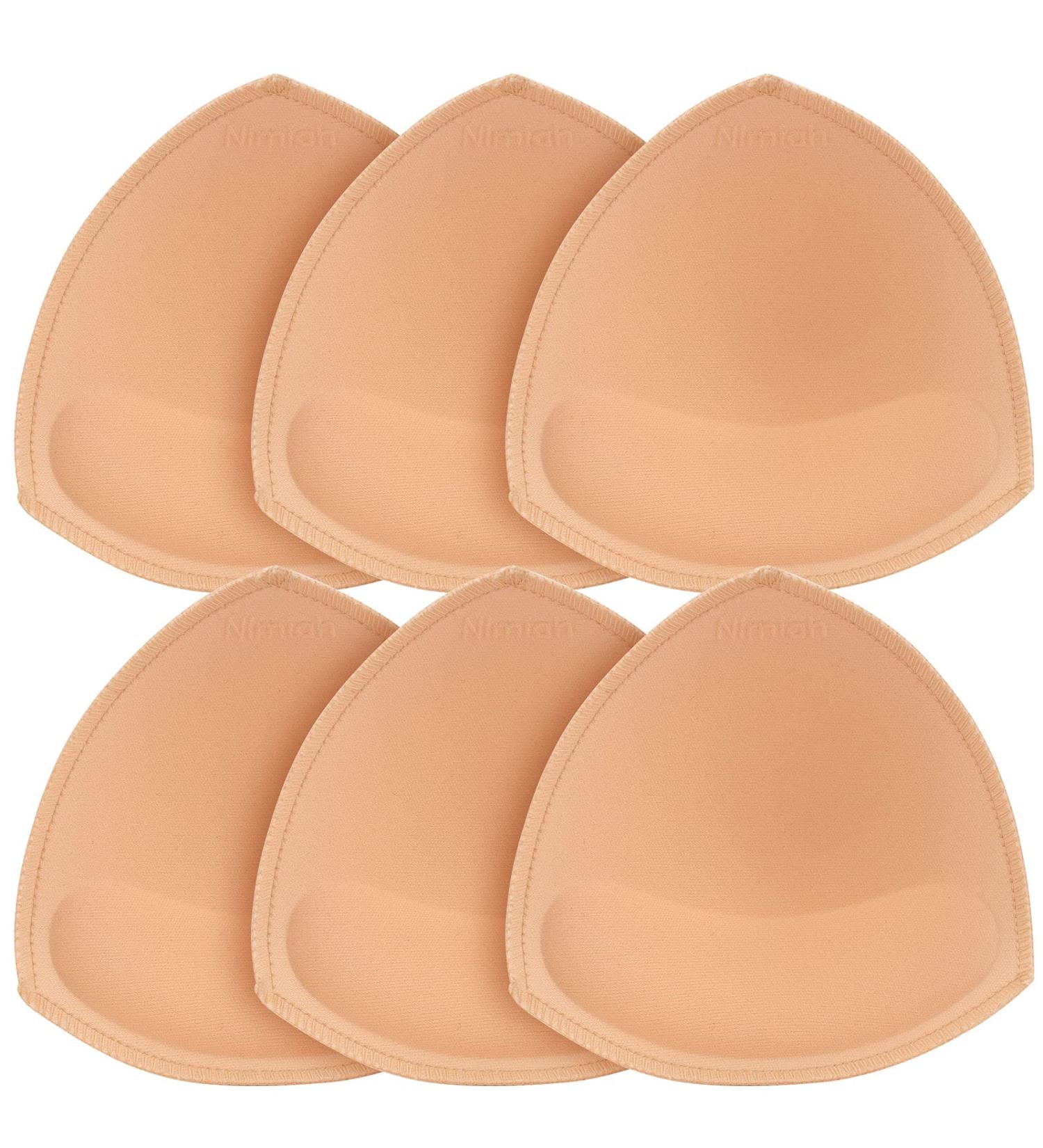 Bra Pads Inserts 3 Pairs - Nimiah Sewn Edges A/B C/D D/E Cup Sizes | Beige Black White Options | Small-Medium Size - Buy Online on SooperMarket.com