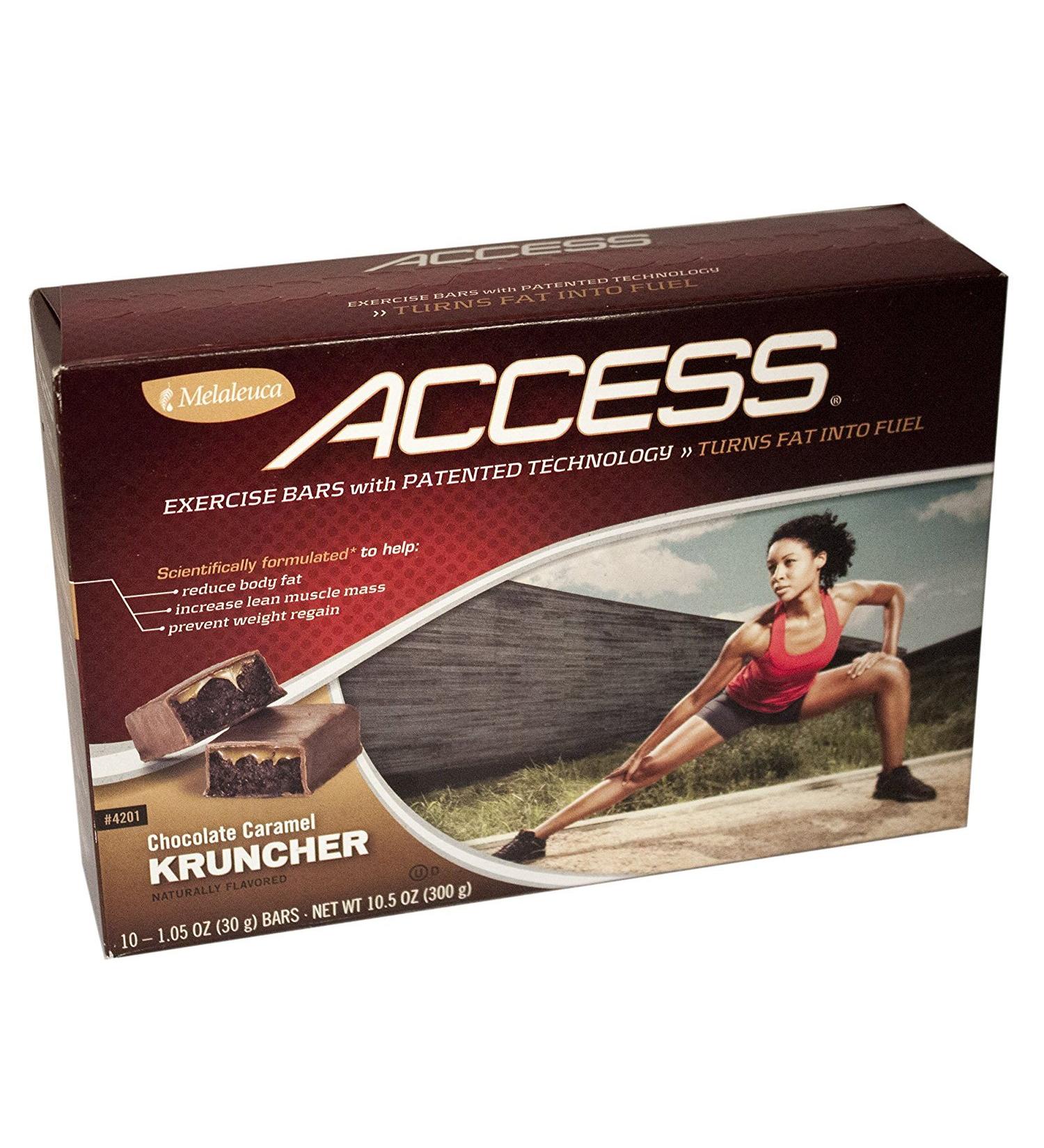 Melaleuca Access Exercise Bars-Chocolate Caramel kruncher (10-1.05 Oz Bars)