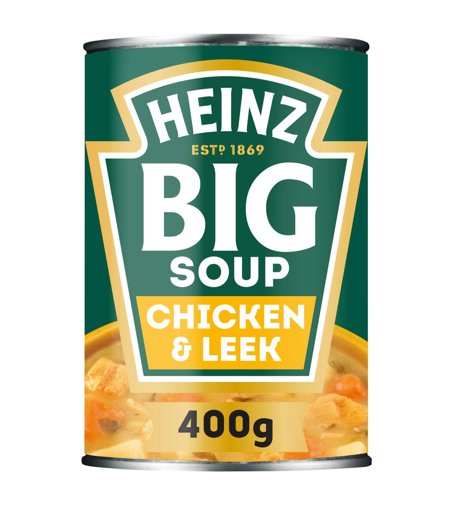 Heinz Big Soup Chicken & Leek 400g - Delicious Chicken and Leek Soup - 1 Pack - Buy Online on SooperMarket.com