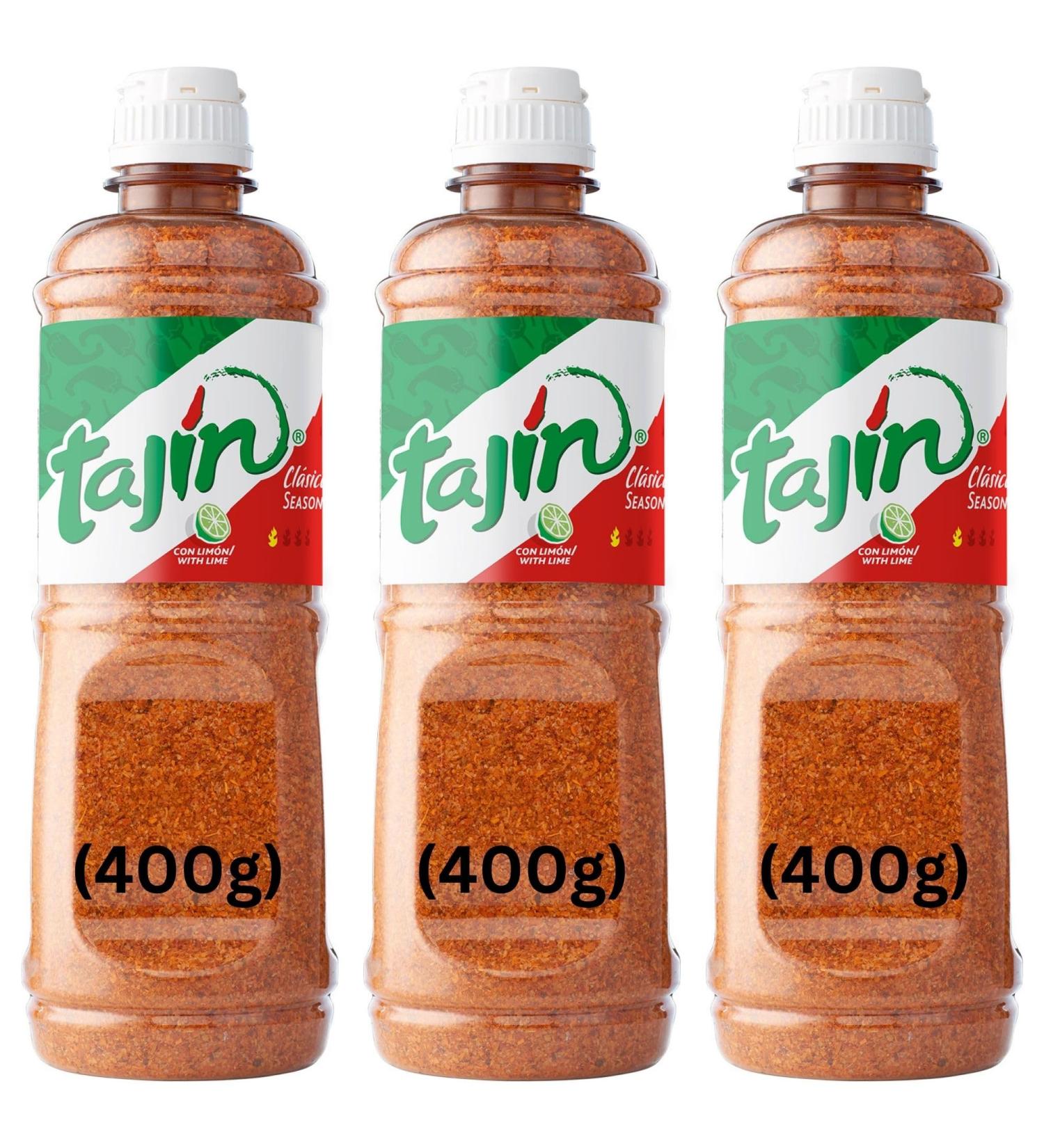 APG Fine Foods Tajin Seasoning Clasico With Lime 400g Tub (Pack of 3) Authentic Mexican Flavouring - Buy Online on SooperMarket.com