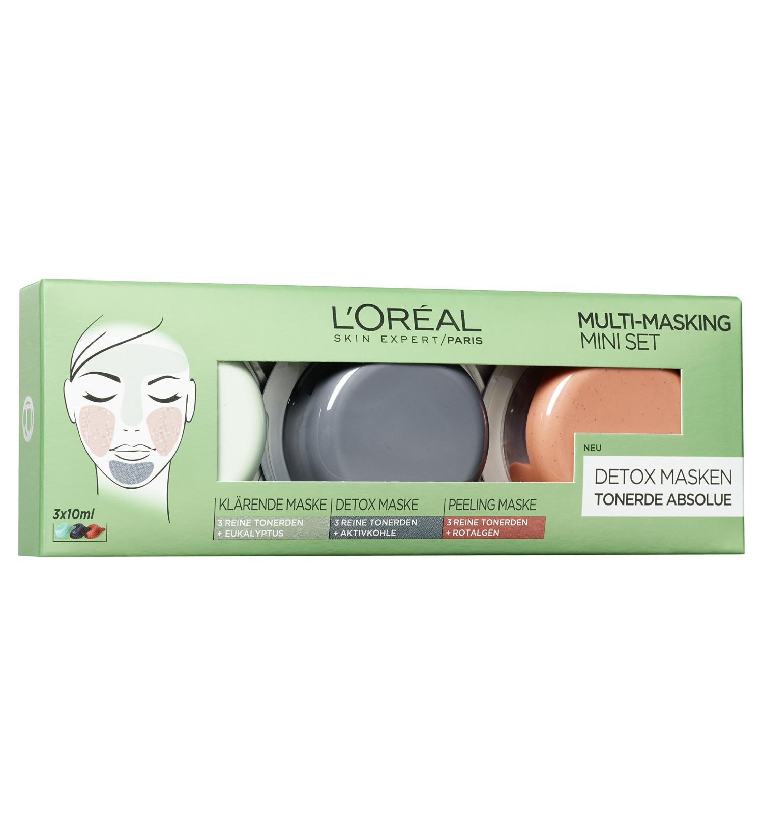 L'Or al Paris Tonerde Absolue Multi Masking Set - 3 Pack (3 x 30 ml) | Shop Luxury Skincare Internationally - Buy Online on SooperMarket.com