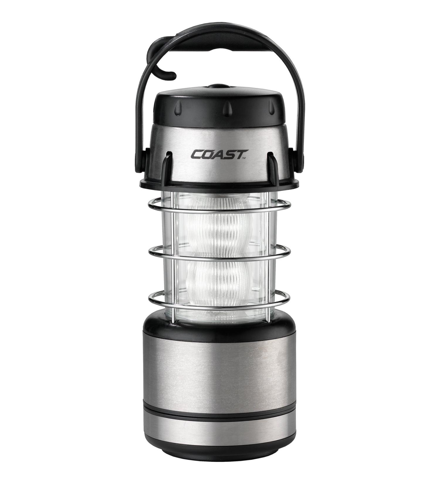 COAST EAL15 60 Lumen Dual Color LED Emergency Area Lantern with Smart Switch and Flashing Red Light Mode, Runtime up to 50 hours 50 Hour Runtime, Dual Color, 4 x C
