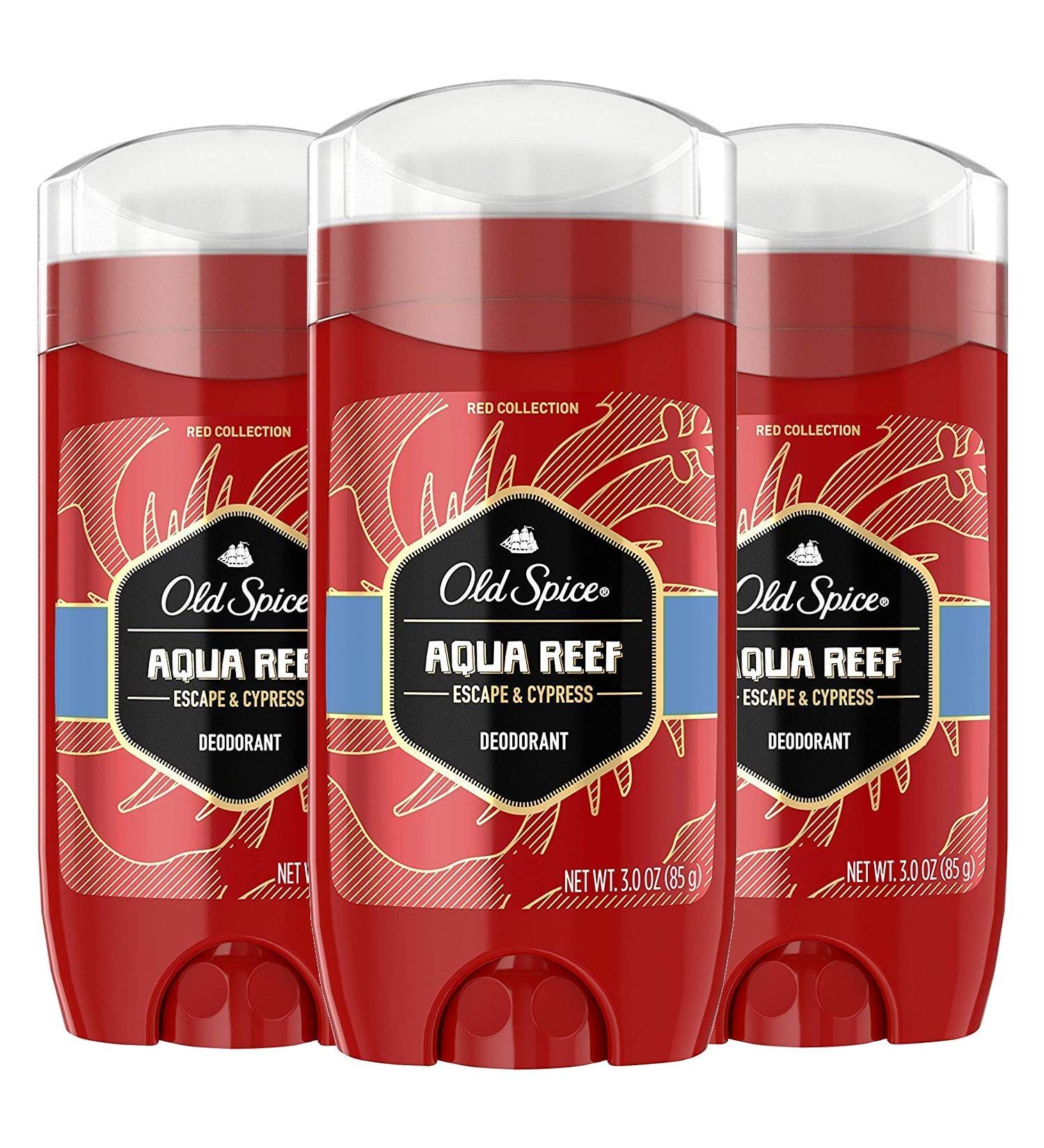 Old Spice Men's Aluminum-Free Deodorant Red Zone Aqua Reef Lime & Cypress 3oz (Pack of 3) - Buy Online on SooperMarket.com