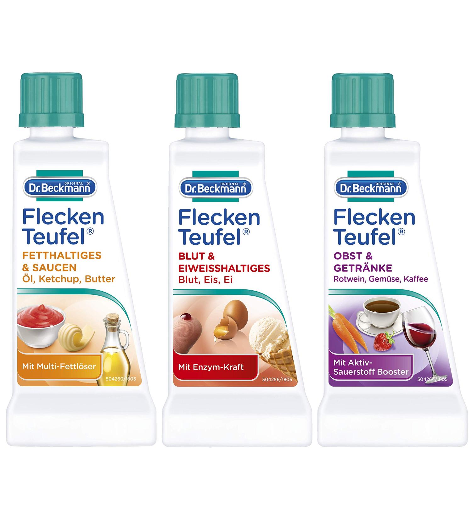 Dr. Beckmann Butter Stain Devil Set - Ultimate Stain Remover for Fatty Foods Blood Fruit & Drinks | Effective International Shipping - Buy Online on SooperMarket.com