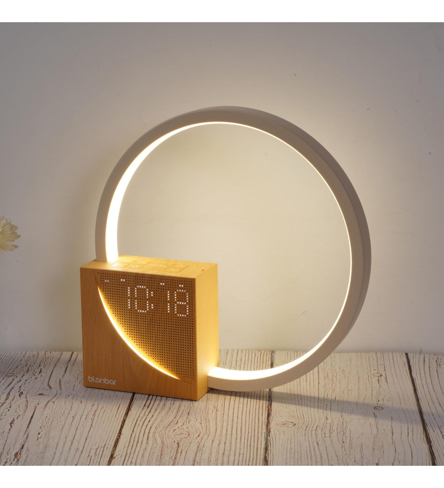 Blonbar Bedside Lamp with USB Charging - Touch Control Dimmable Alarm Clock & Sleep Aid - 3 Brightness Levels for Babies & Adults - Perfect for Bedroom & Living Room - Buy Online on SooperMarket.com
