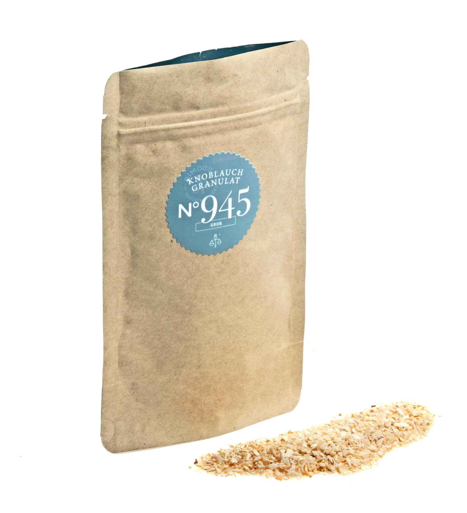 Rimoco n 945 Organic Garlic Granulate - Intense Dried Garlic Flakes | 1000g Fresh Piping Paper Bag | Hearty & Spicy Aroma | International Shipping Available - Buy Online on SooperMarket.com