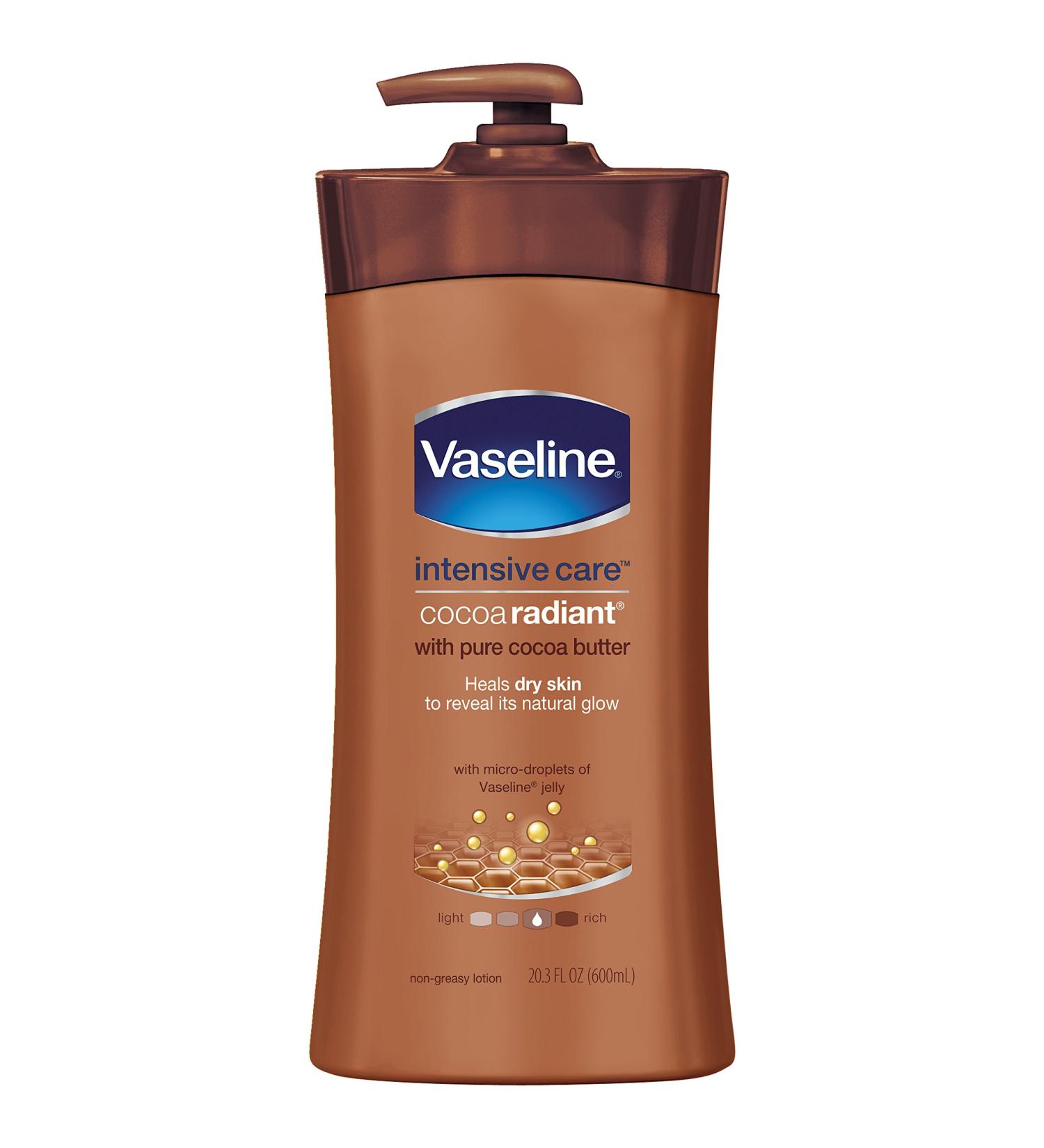 Vaseline Intensive Care Cocoa Radiant Body Lotion - 20.3 oz | Moisturizing & Nourishing Skincare | International Shipping Available - Buy Online on SooperMarket.com
