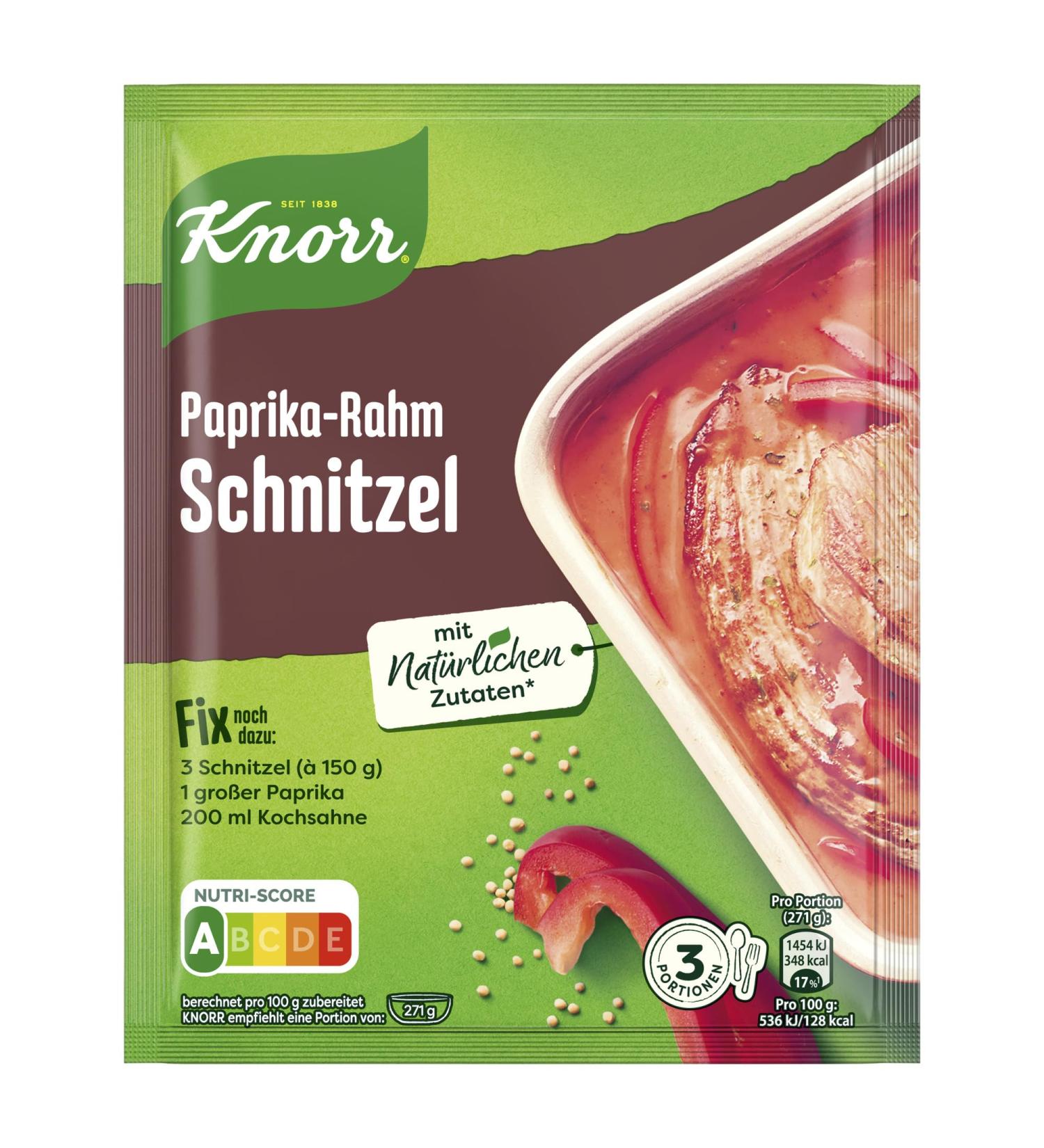 Buy KNORR FISS WORD MISS Paprika-Rahm Schnitzel Mix - 43g | Authentic Schnitzel Dish with Natural Ingredients | International Shipping Available - Buy Online on SooperMarket.com