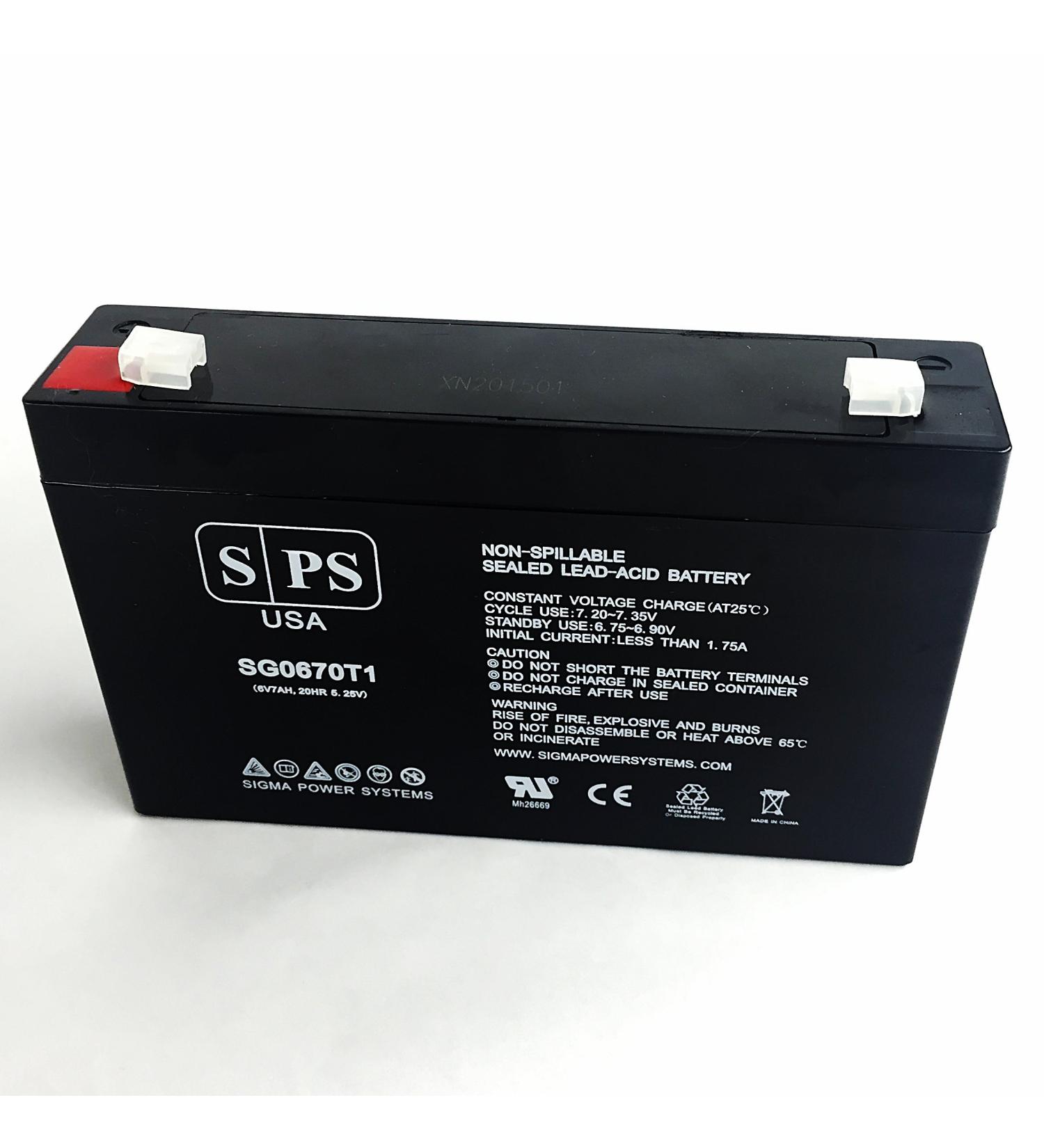 SPS Tripplite SMART750RM1U UPS 6V 7Ah Replacement Battery Brand