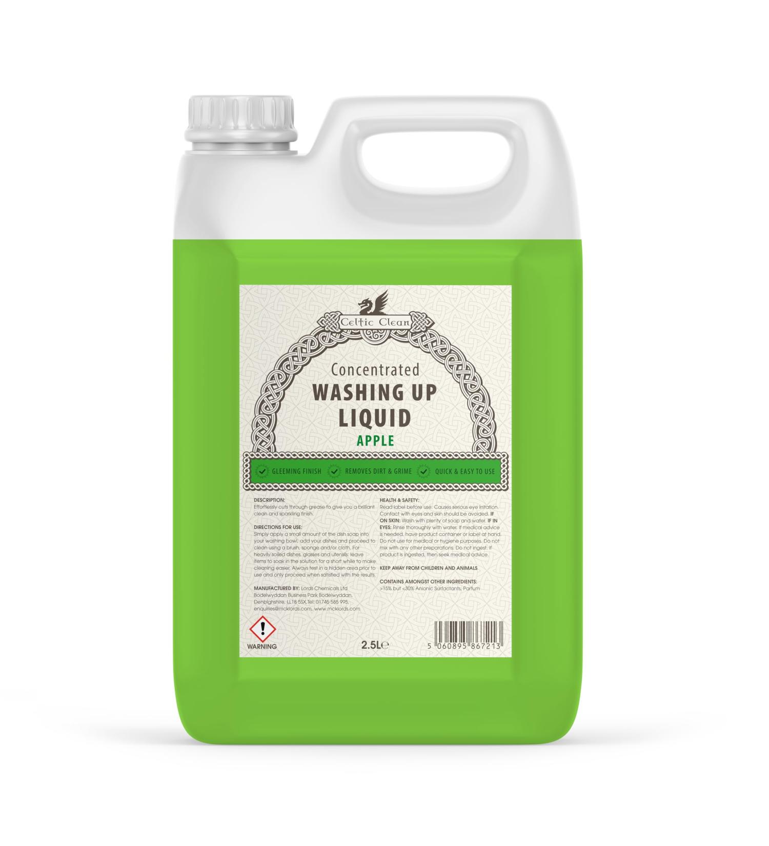 Celtic Clean Apple Washing Up Liquid - 2.5 Litre - Buy Online on SooperMarket.com