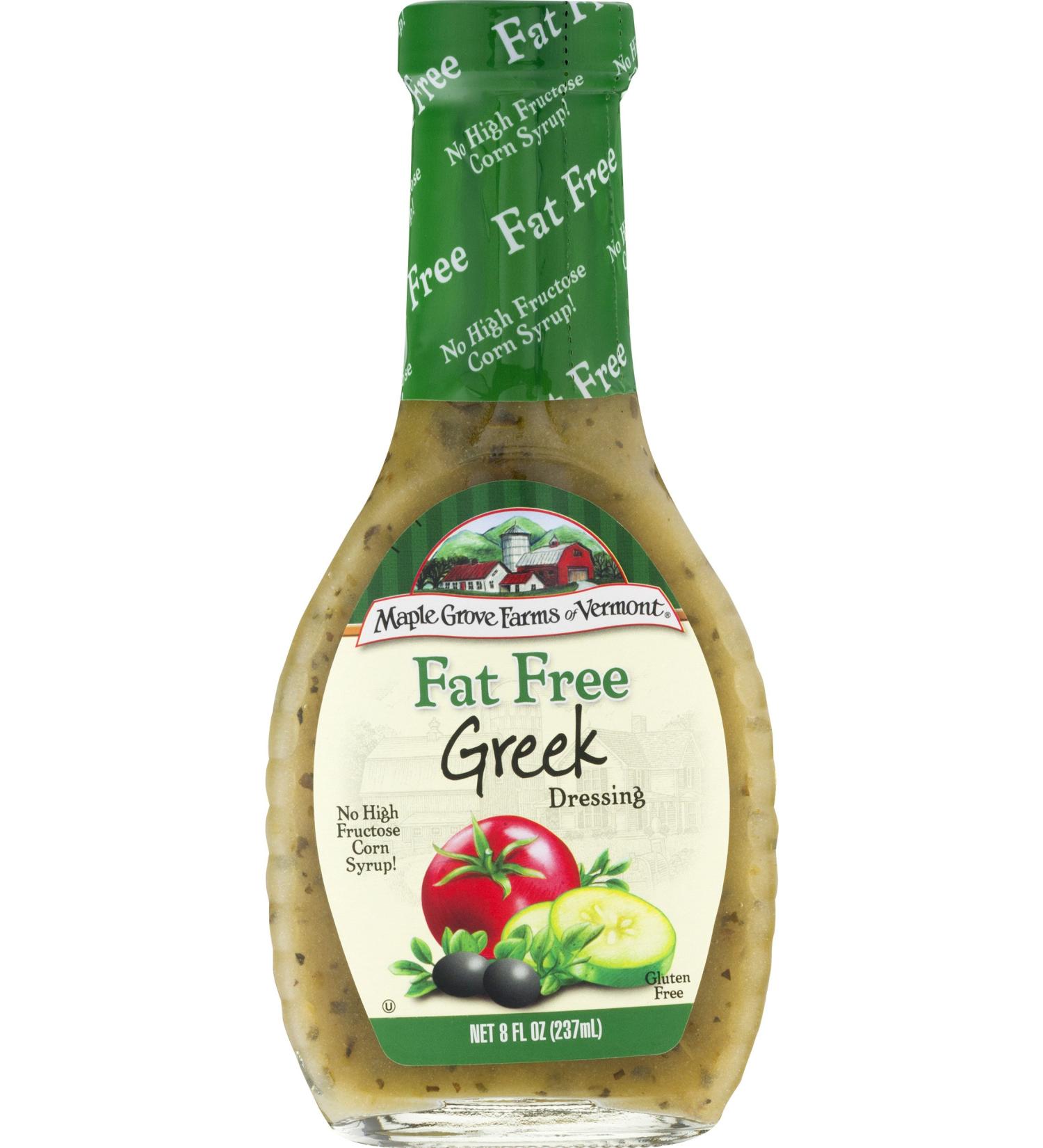 Maple Grove Farms Fat Free Greek Salad Dressing - 8 oz | Healthy & Delicious - Buy Online on SooperMarket.com