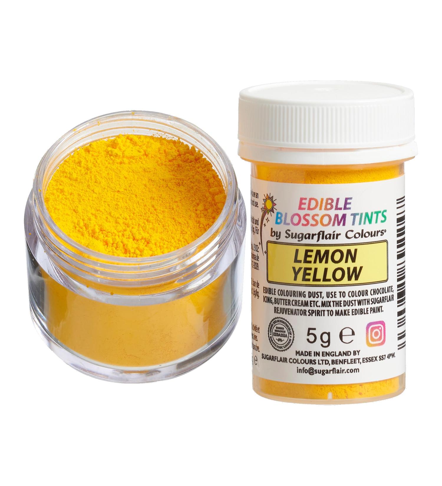 Sugarflair Lemon Yellow Food Colouring Powder Dust Use on Cake Surfaces Decorations or Colour Sugarpaste Fondant Icing Chocolate Buttercream Royal Icing Macarons and More! - 5g
