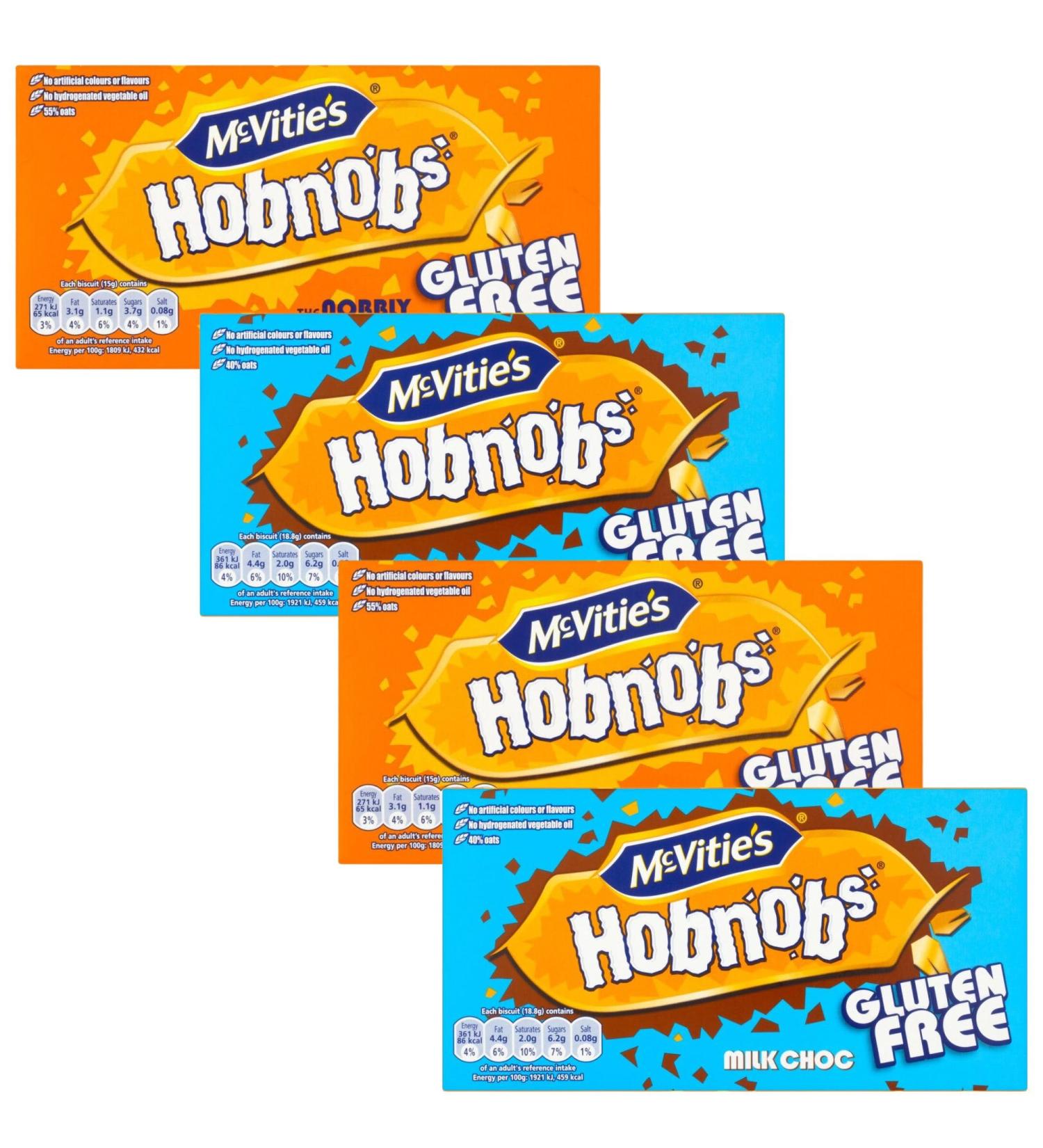 McVitie's Gluten Free Hobnobs and Milk Chocolate Hobnobs 4X 150g Multipack - Buy Online on SooperMarket.com