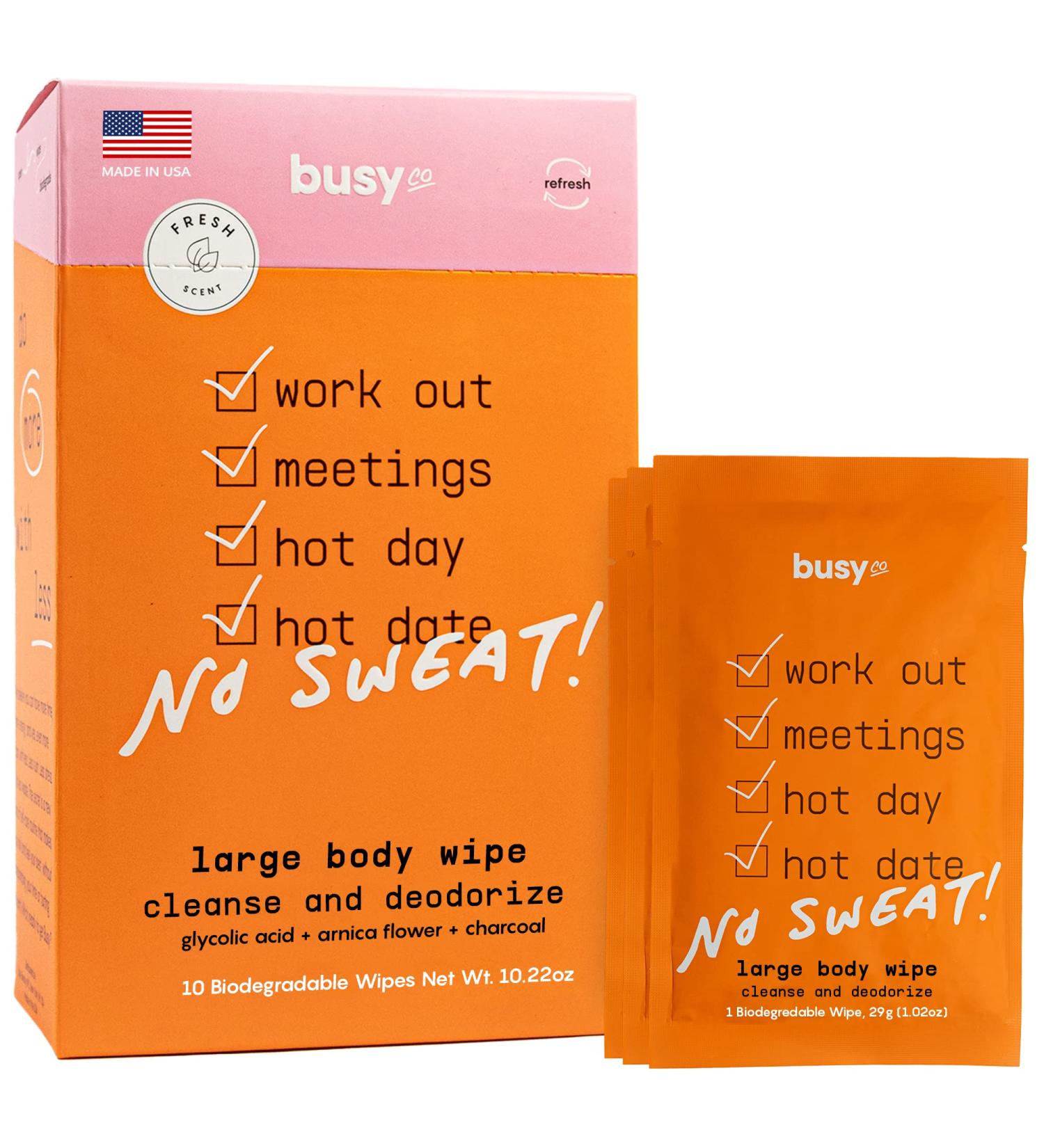Refresh Line Body Wipes for Women - Fresh Citrus Scent, No Rinse Cleansing Wipes - 10 ct Pack - Buy Online on SooperMarket.com