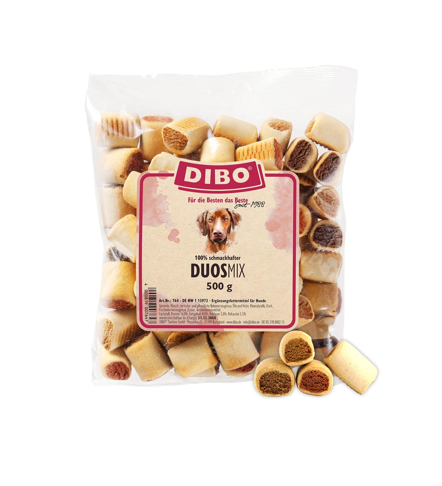 Shop Dibo Duos Mix 500g - Healthy Natural Dog Treats & B.A.R.F. Biscuits for Dogs | International Shipping Available - Buy Online on SooperMarket.com