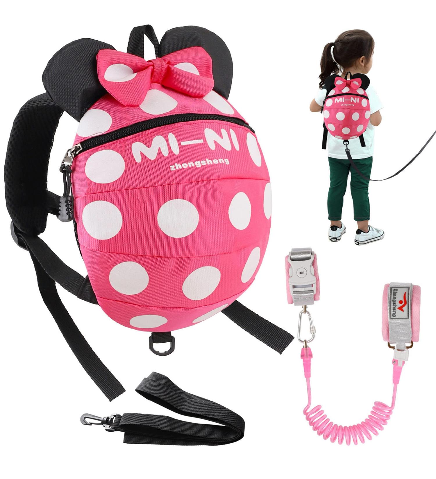 4 in 1 Toddler Harness Leash | Baby Anti Lost Wrist Link | Child Safety Tether | Walking Harness Wristband Assistant Strap Belt - Rose Red - Buy Online on SooperMarket.com