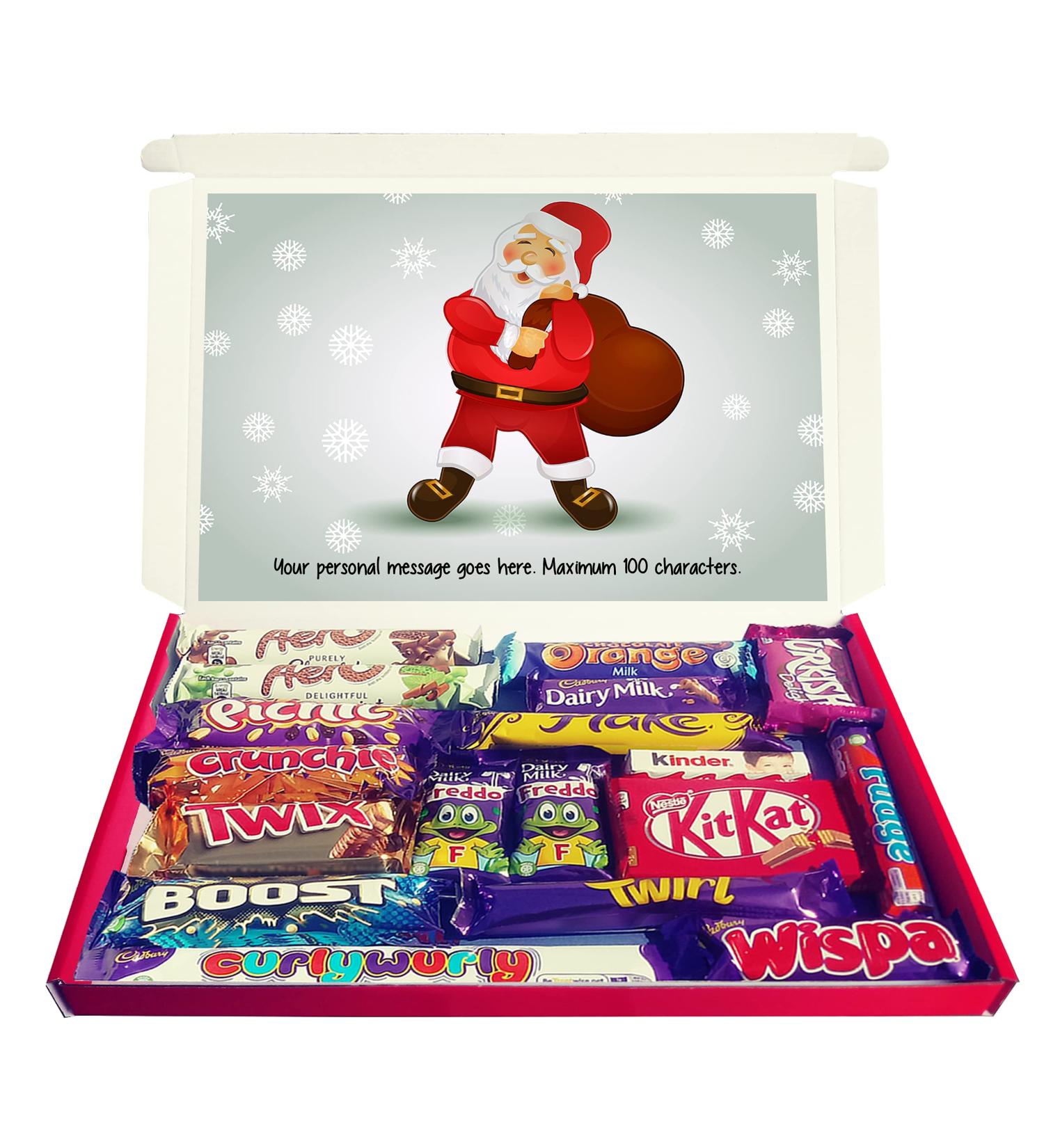 Personalised JOLLY SANTA Christmas Chocolate Selection Box Gift Hamper - Buy Online on SooperMarket.com