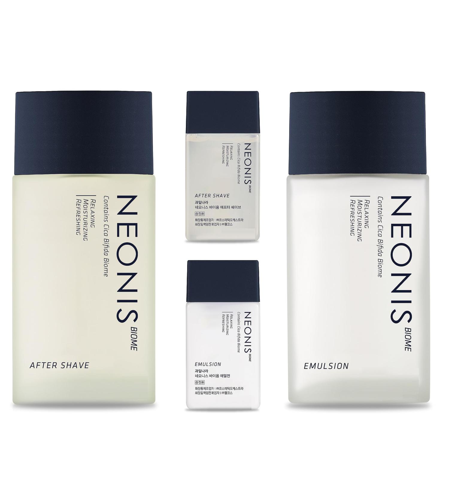 WELCOS Kwailnara NEONIS Aftershave & Emulsion Set | 5.07 Fl oz + Travel Sizes | Korean Men's Skincare Gift Set - Shipping Internationally - Buy Online on SooperMarket.com