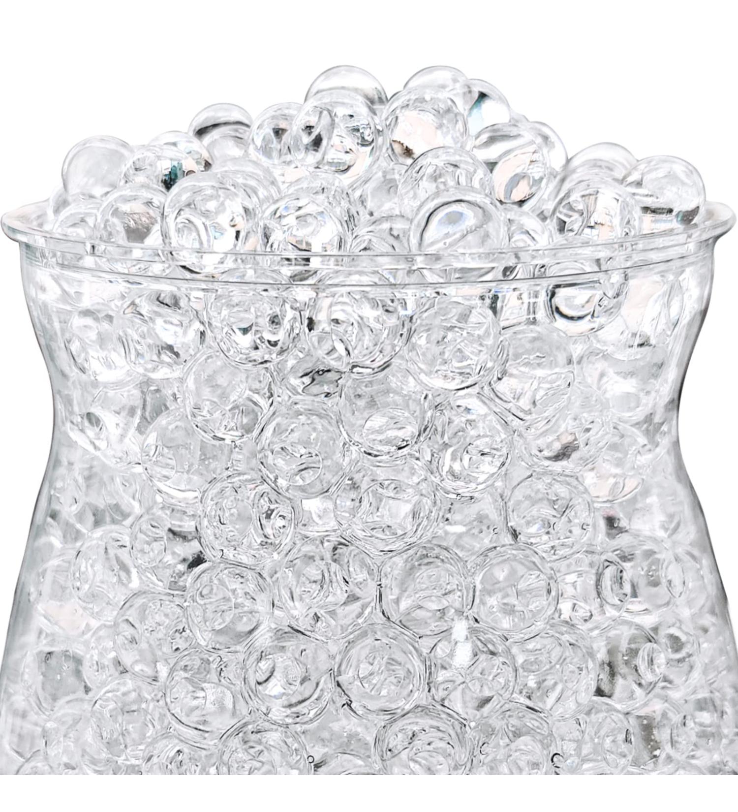 NIKOEO Clear Water Beads 10000 Pcs - Transparent Jelly Beads for Floating Candle Making and Wedding Centerpiece Decor - Festive Floral Vase Filler - Buy Online on SooperMarket.com